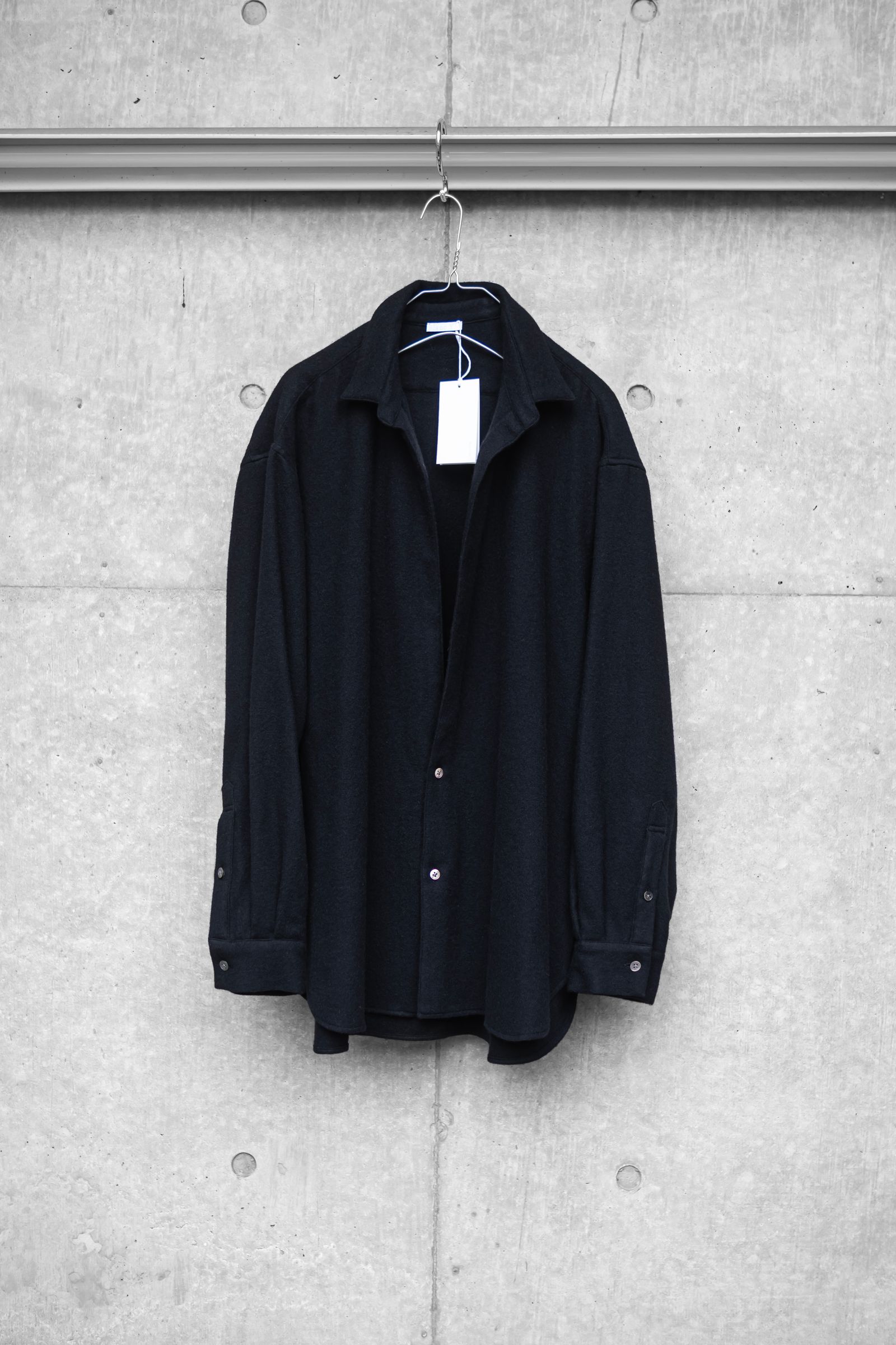 CASHMERE SHIRT JACKET / BLACK