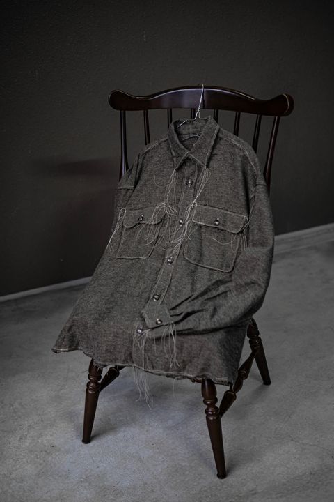 60s COLLAR CRAFTSMAN SHIRT / KHAKI