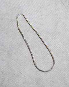 Signal Tennis Necklace / Silver/Amber
