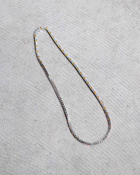 Signal Tennis Necklace / Silver/Amber