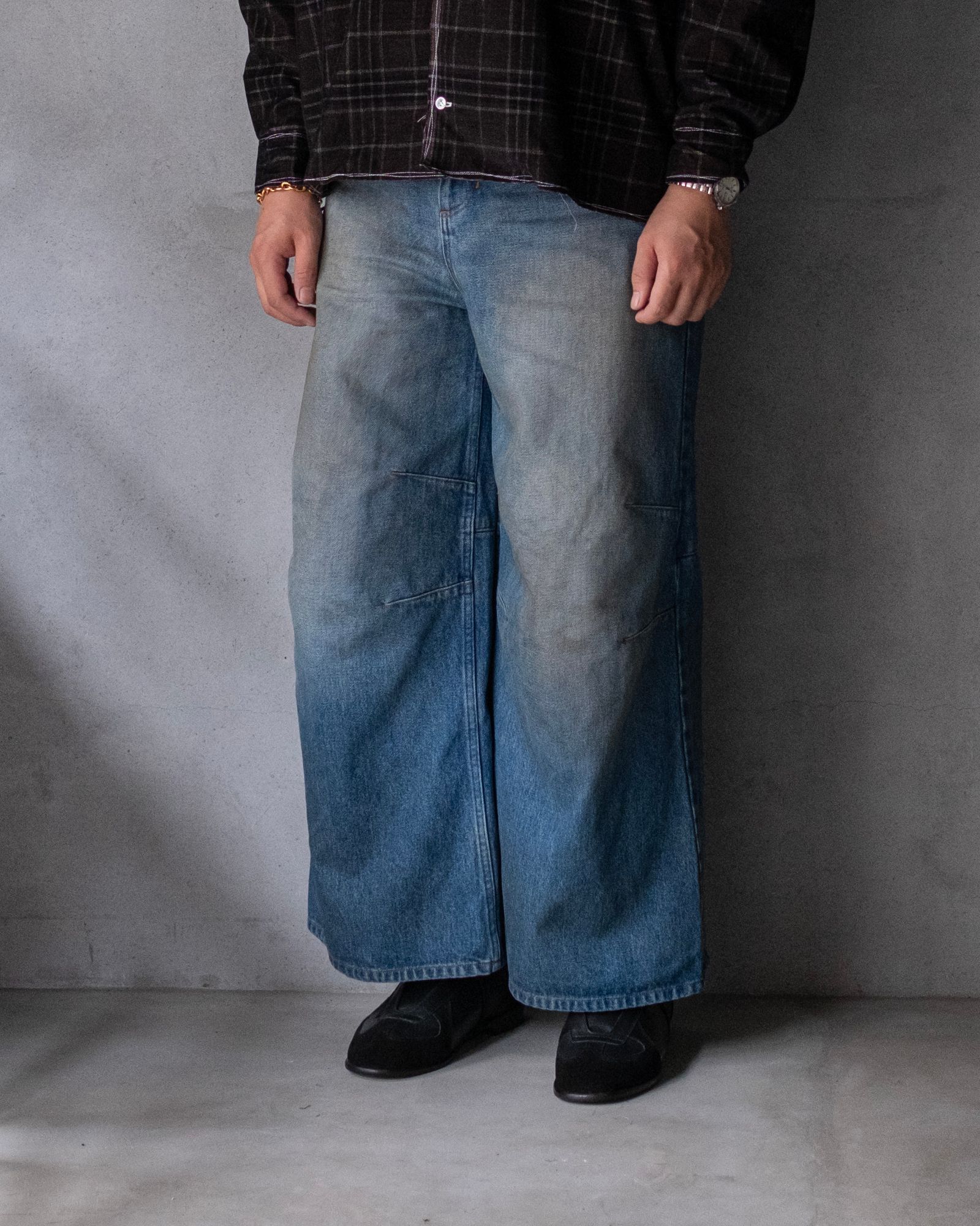 MONOLITH INDIGO BAGGY / Mid-wash