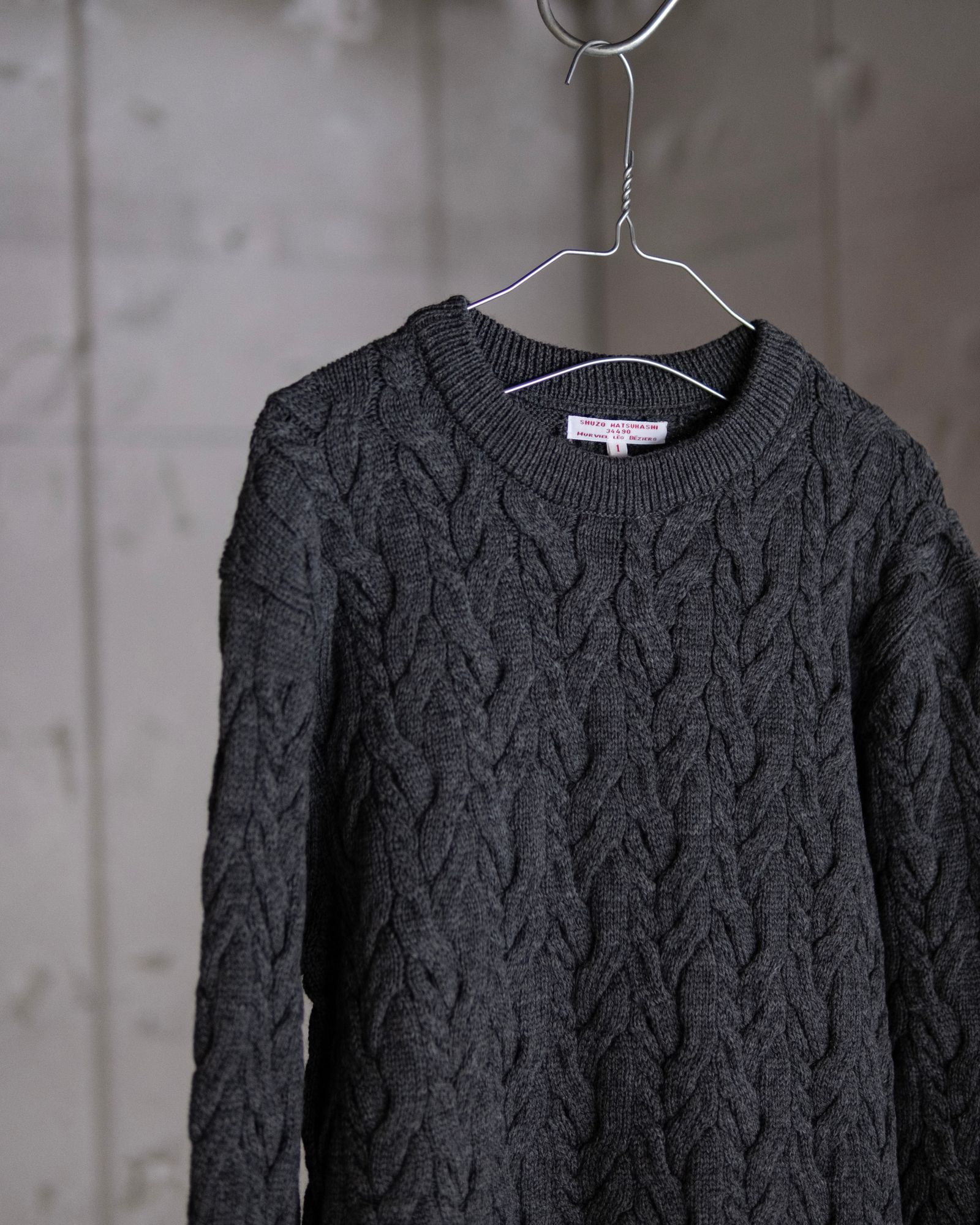 Cable Knit in Mérinos d'Arles / Gray Melange
