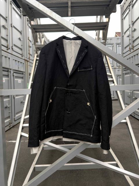 SEPARATE PATCH POCKET CEREMONY JACKET / Black