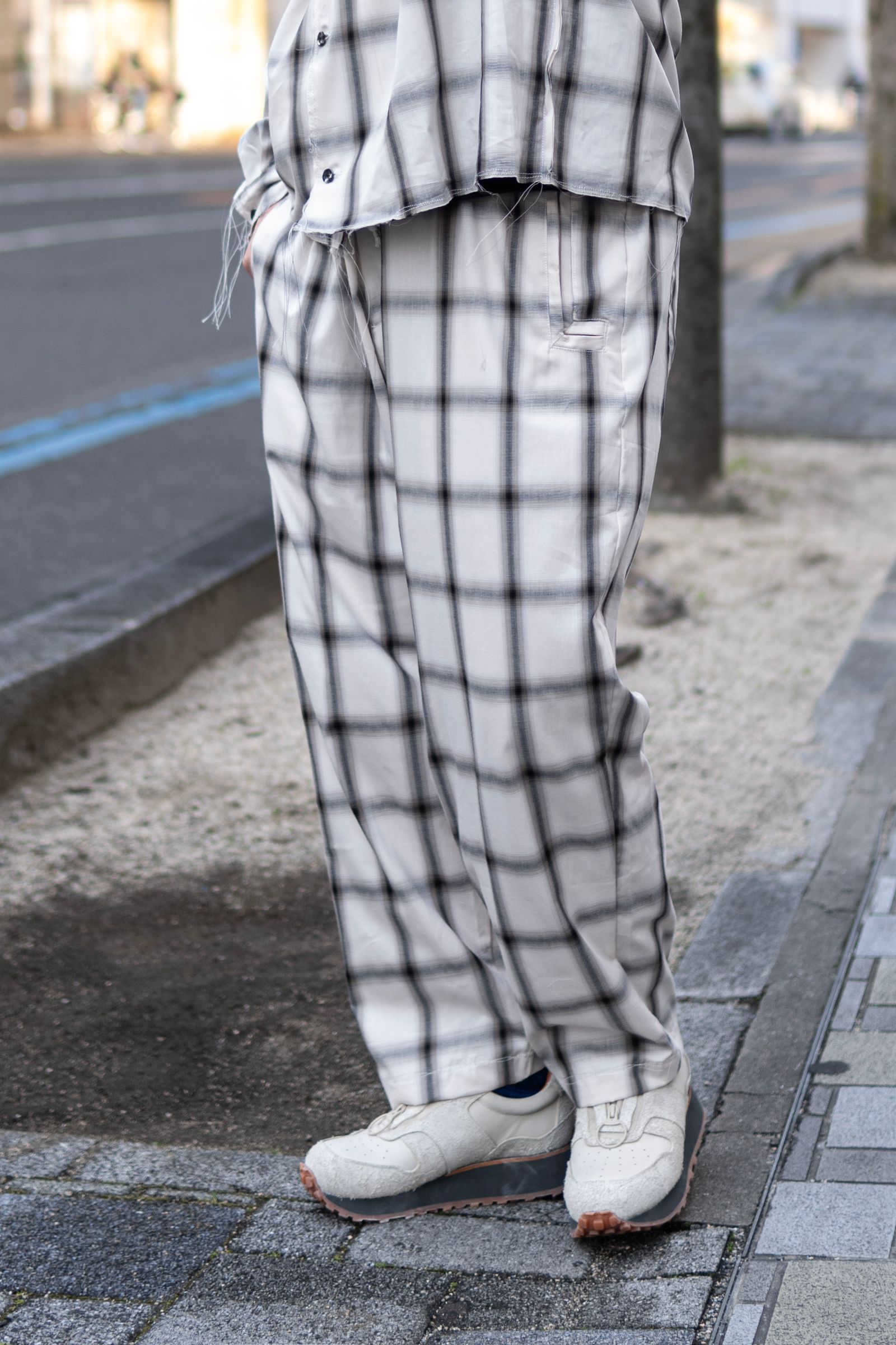 Cotton Ombre L-pocket Craftsman Pajama Pants / Beige