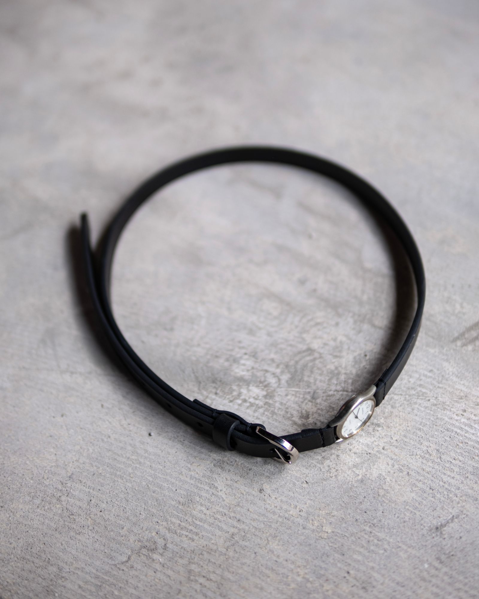 Vintage Watch Belt - Narrow / Black