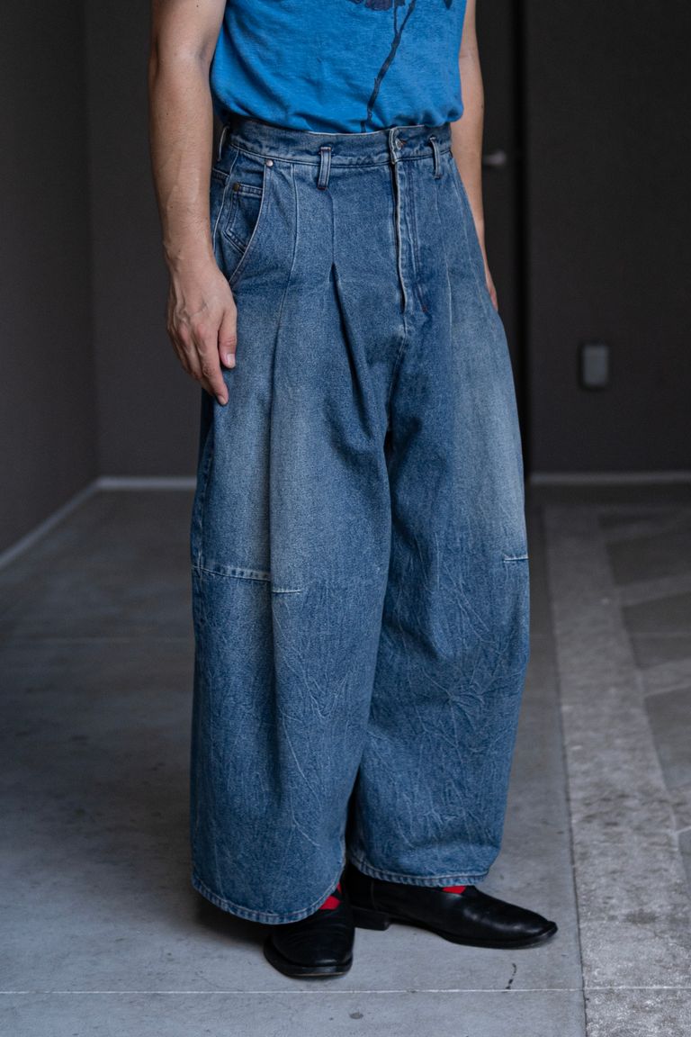 SHINYAKOZUKA - WASHED ORDINARY CITY BAGGY / INDIGO | Retikle 