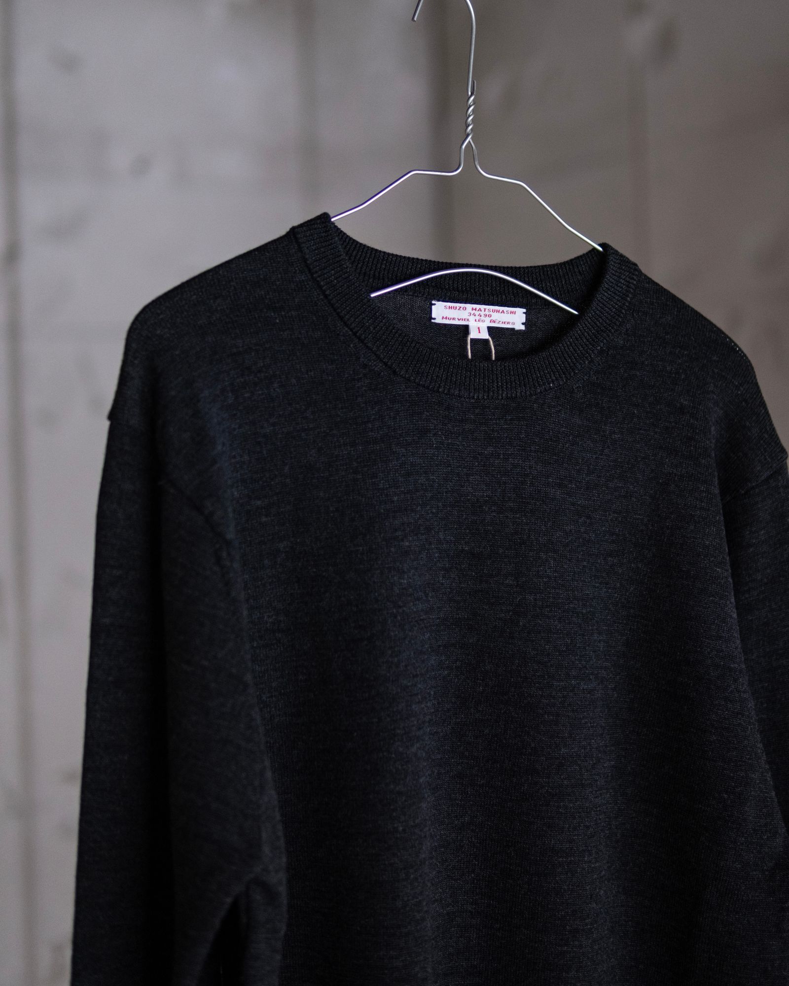 Bracelet Knit in Wool / Dark Gray Melange