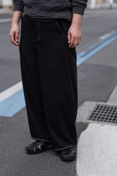50/2 Silo Compact Gaba Wide Ceremony MC Trousers / Black