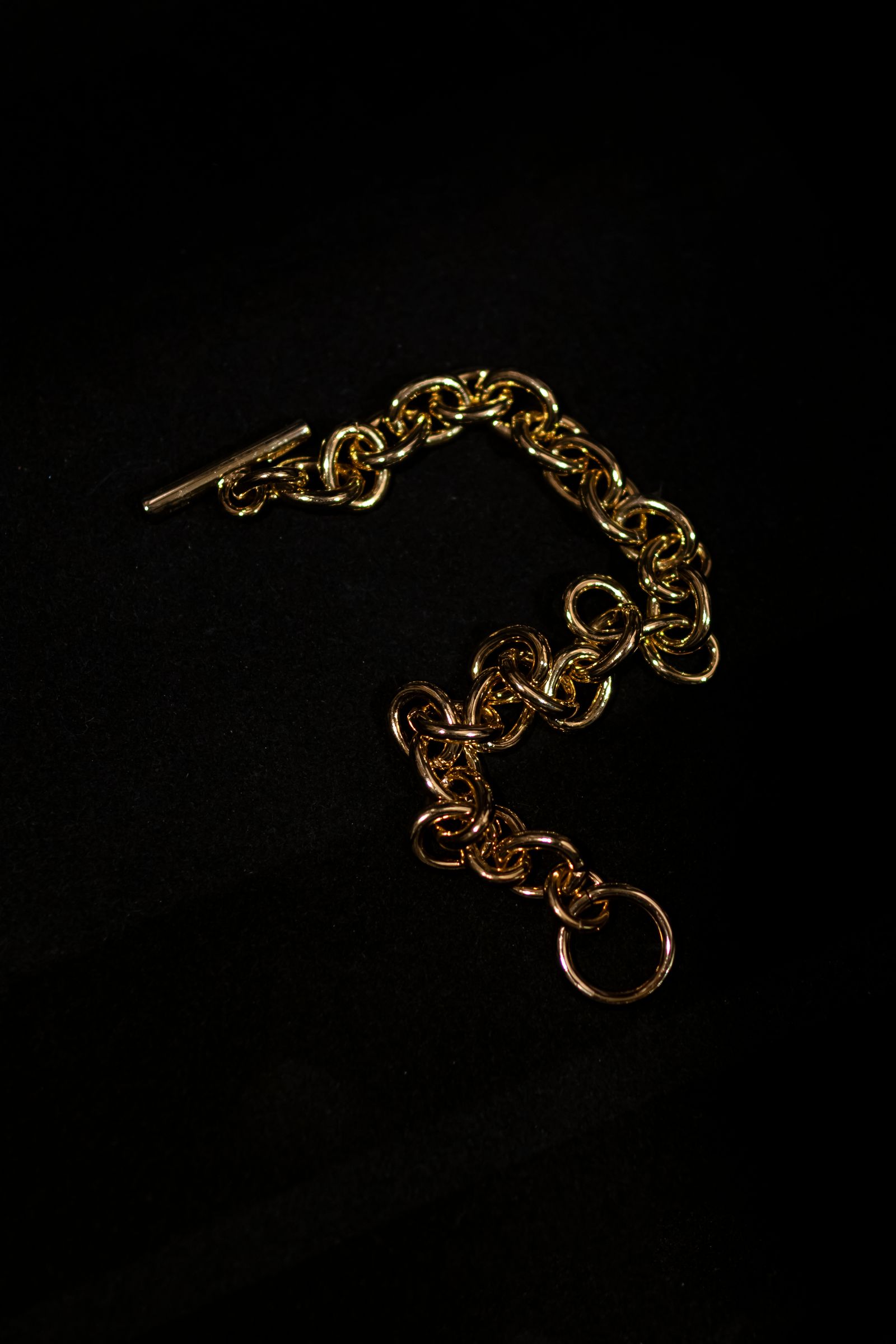 Silver Cross-Over bracelet / Gold