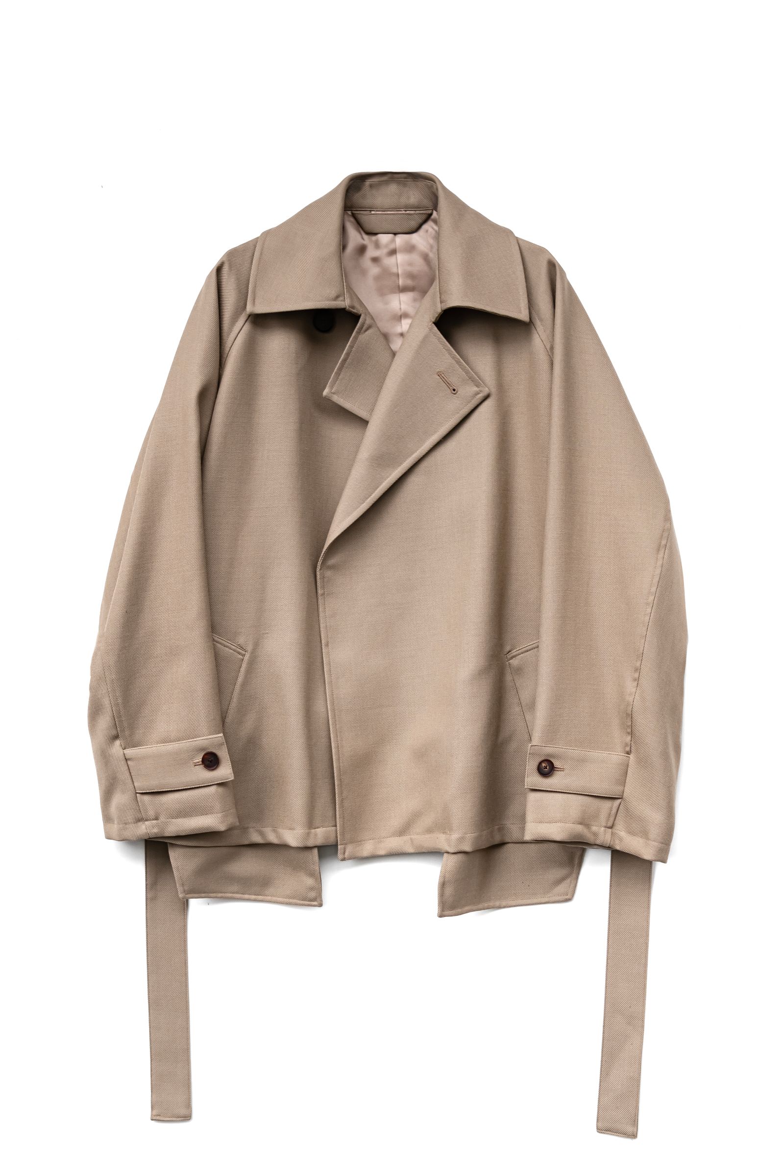 Blanc YM - Short trench coat / Beige | Retikle Online Store