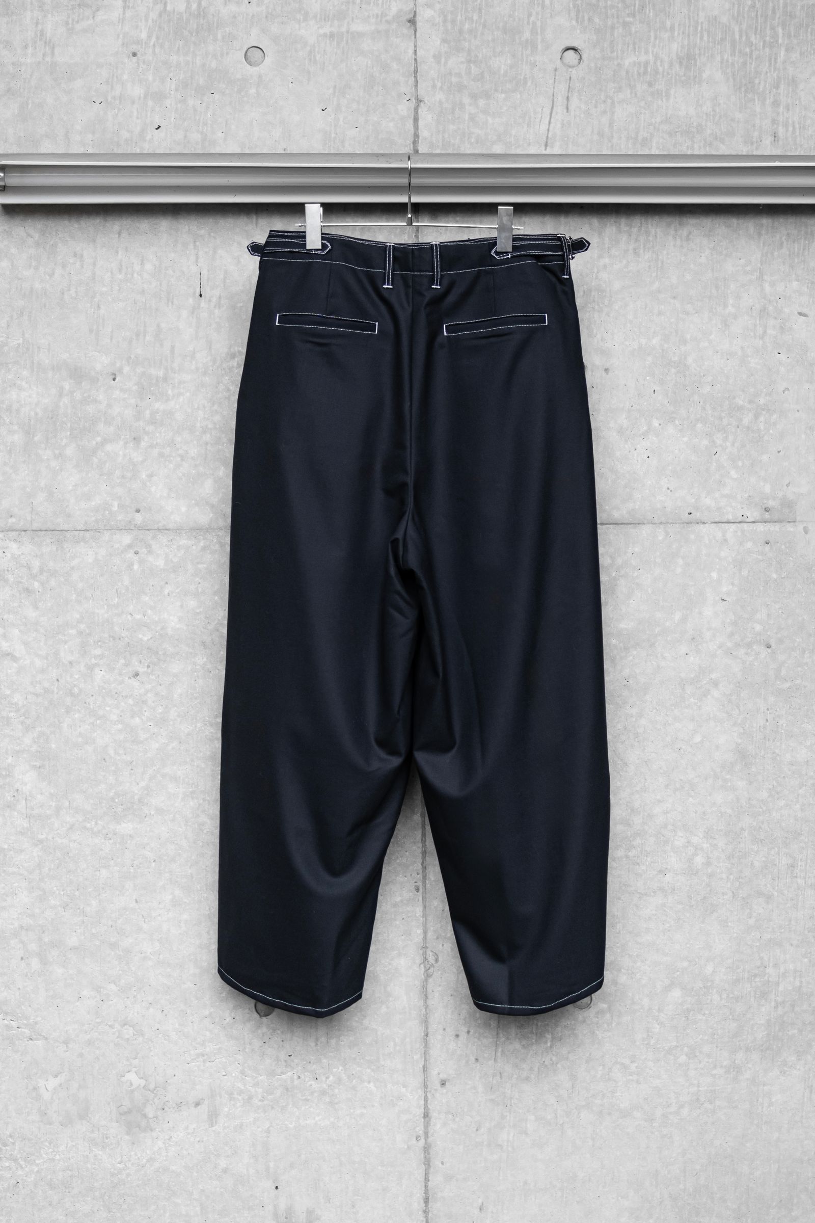 SIRO COMPACT WIDE CEREMONY “MC” TROUSERS / Black