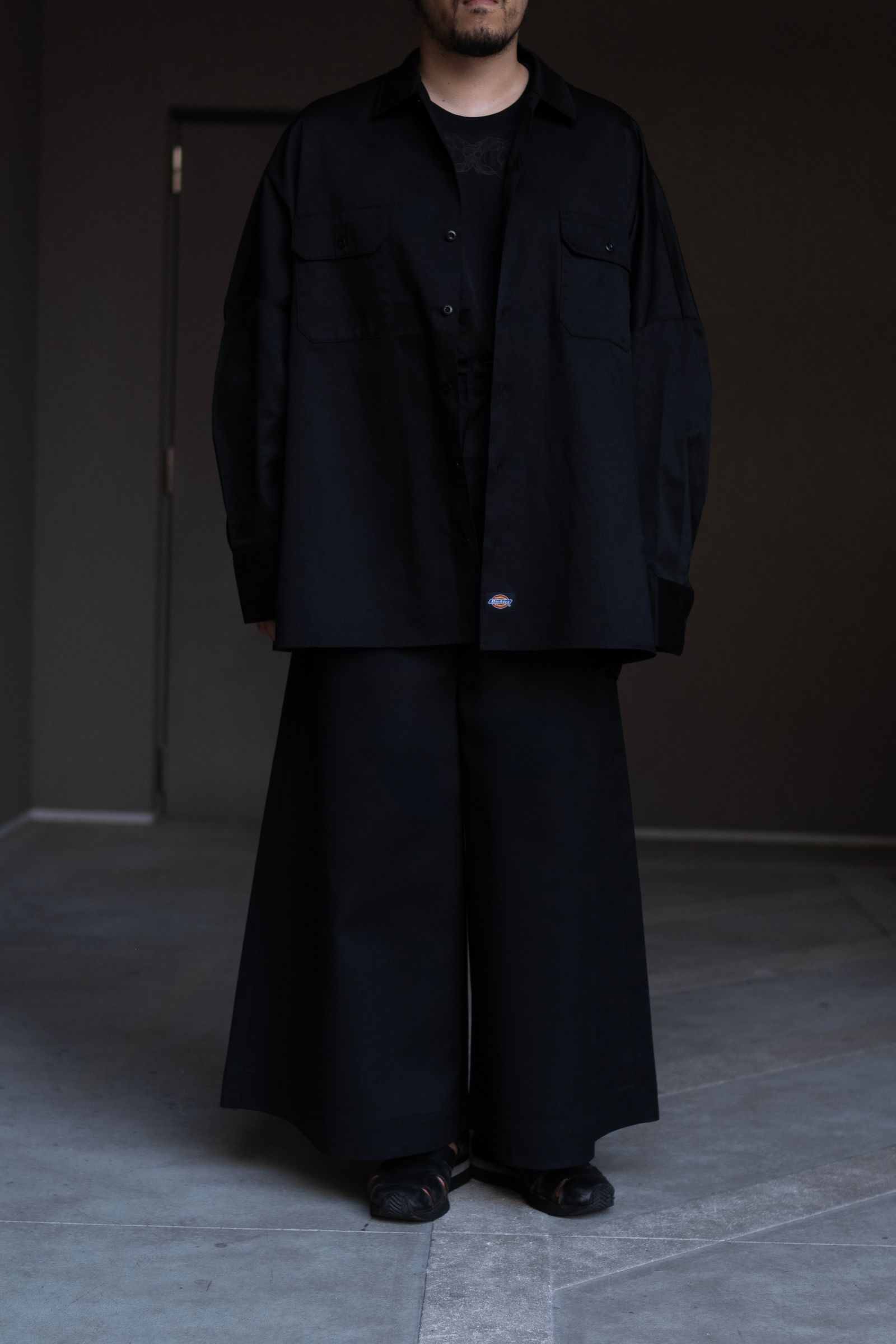 【SHINYAKOZUKA×Dickies】GIANT WORK SHIRT WITH DICKIES / BLACK