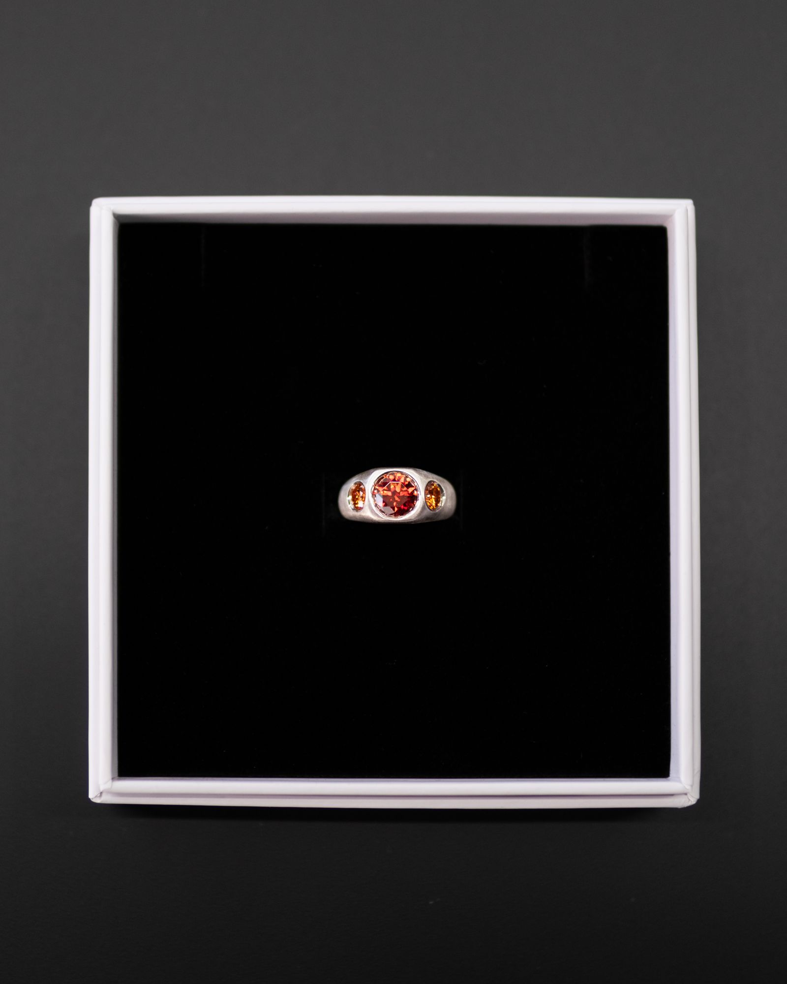 Cub Ring / Silver/Red
