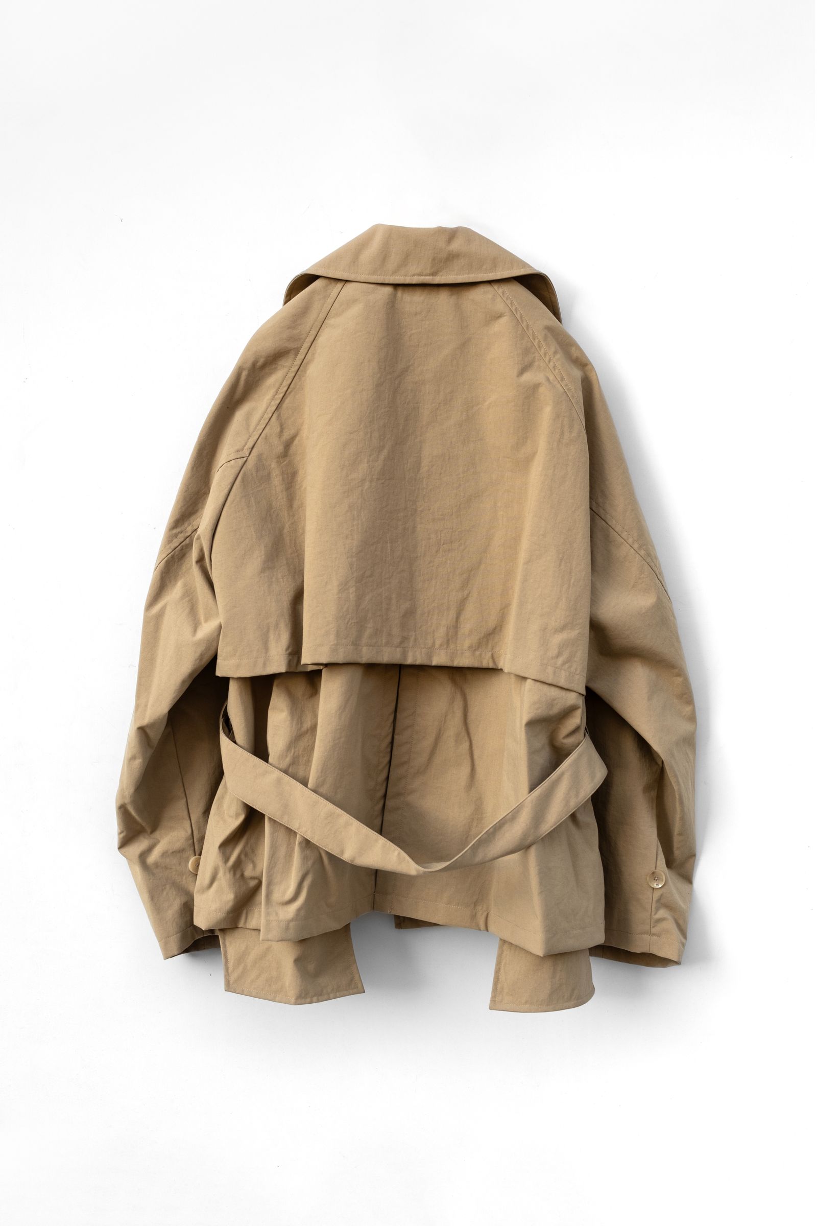 Short Trench Coat / Dull beige