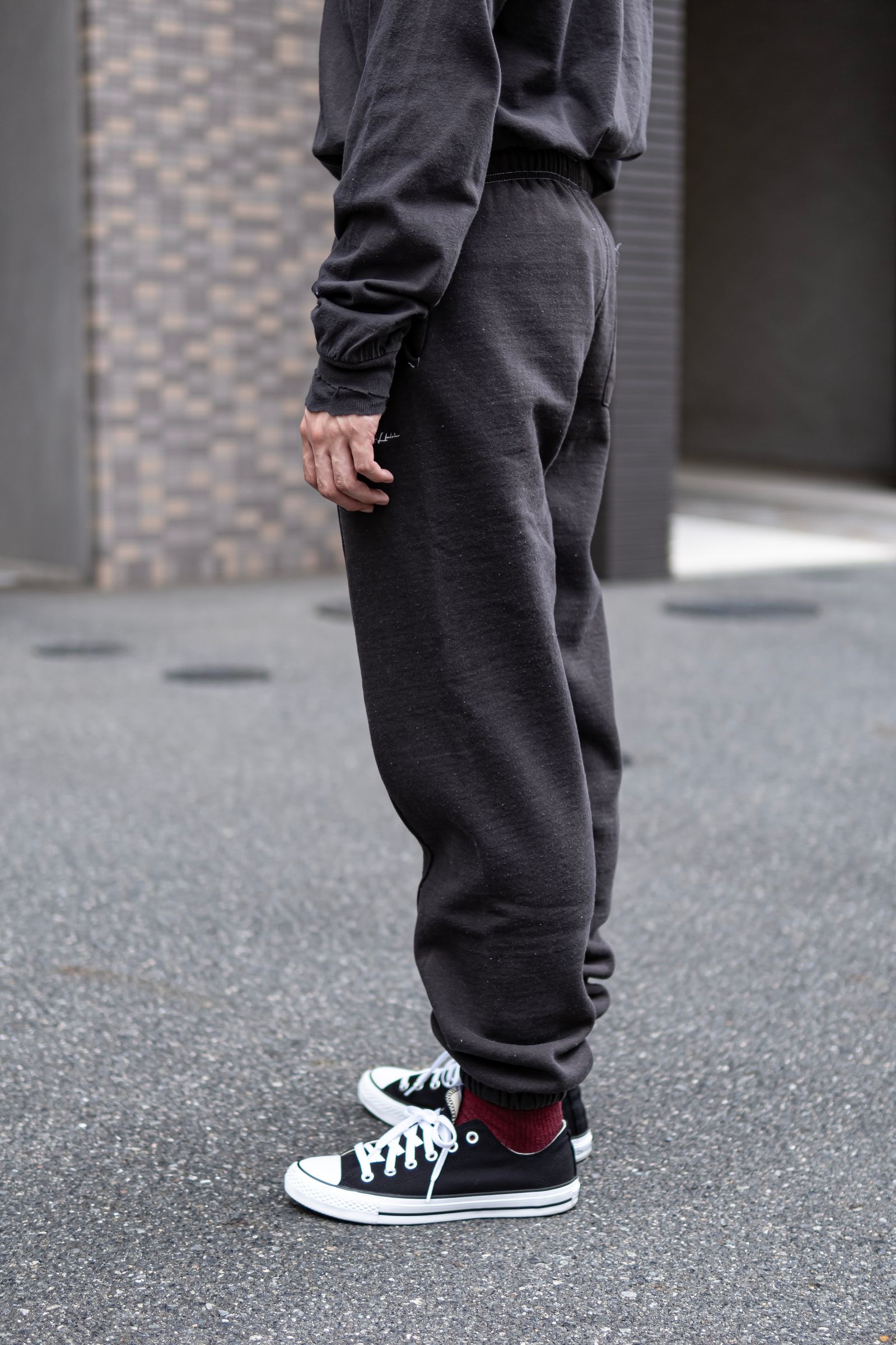 elephant TRIBAL fabrics - OVER DYE PIN TUCK SWEAT PANTS / DYE