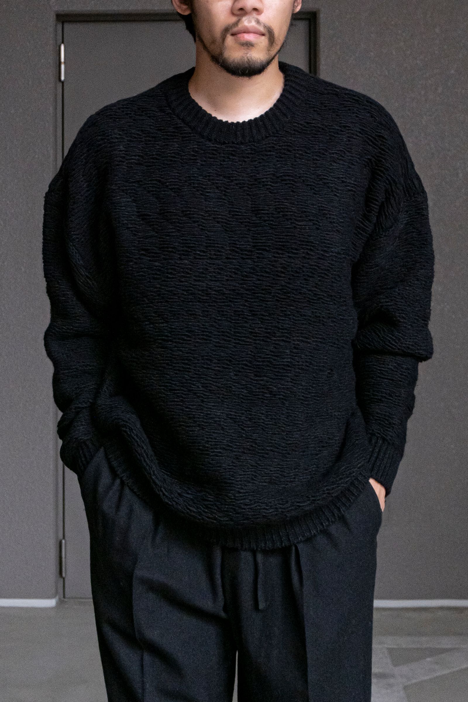 Blanc YM - Inside out Knit Pullover / Black | Retikle Online Store