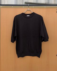 Wide knit T-Shirt / Black