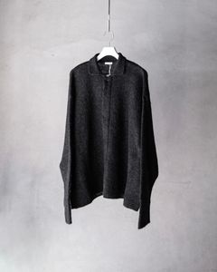 Kid Mohair Knit Shirts / Black