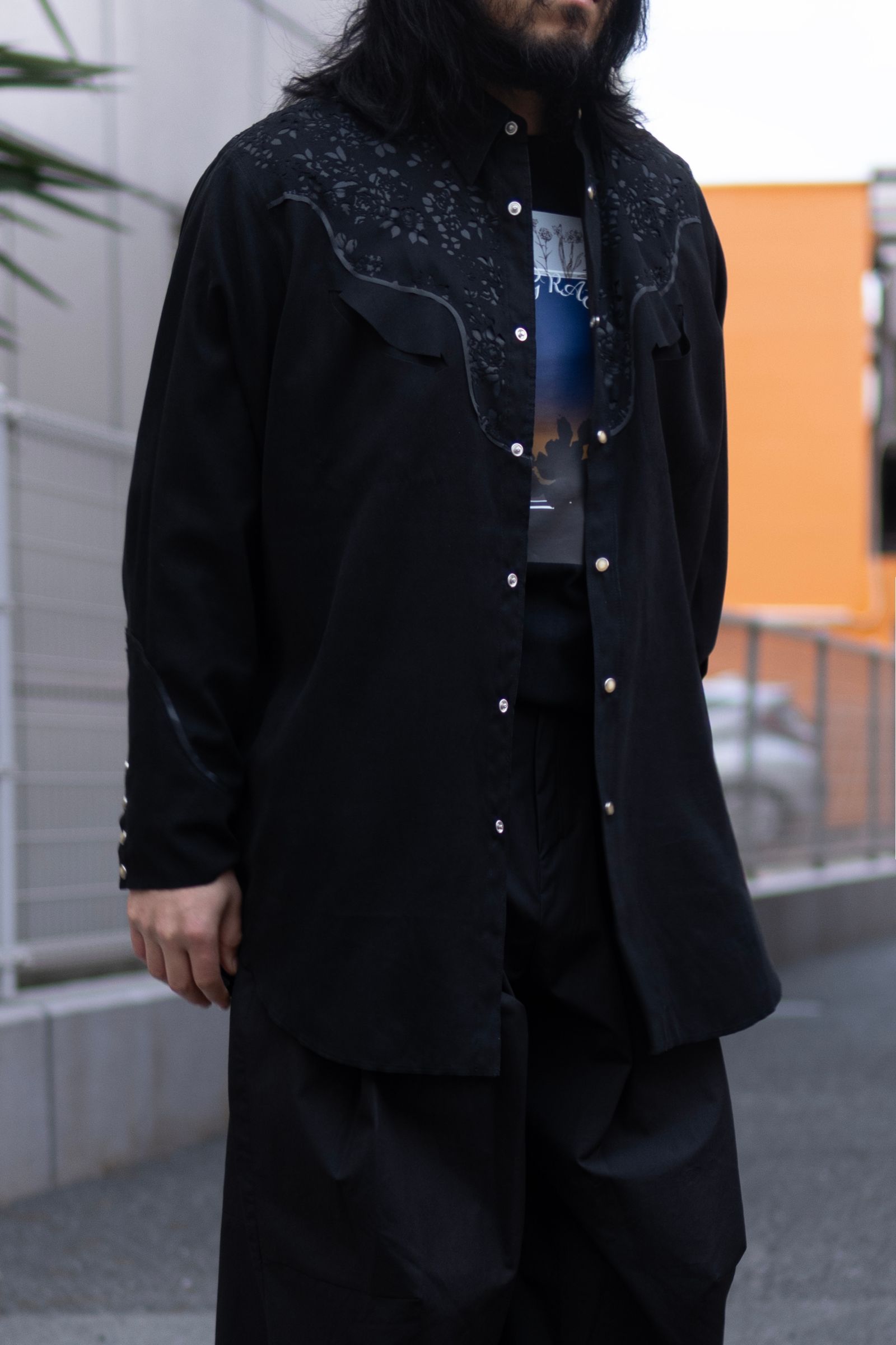Laser cut western SH / blk