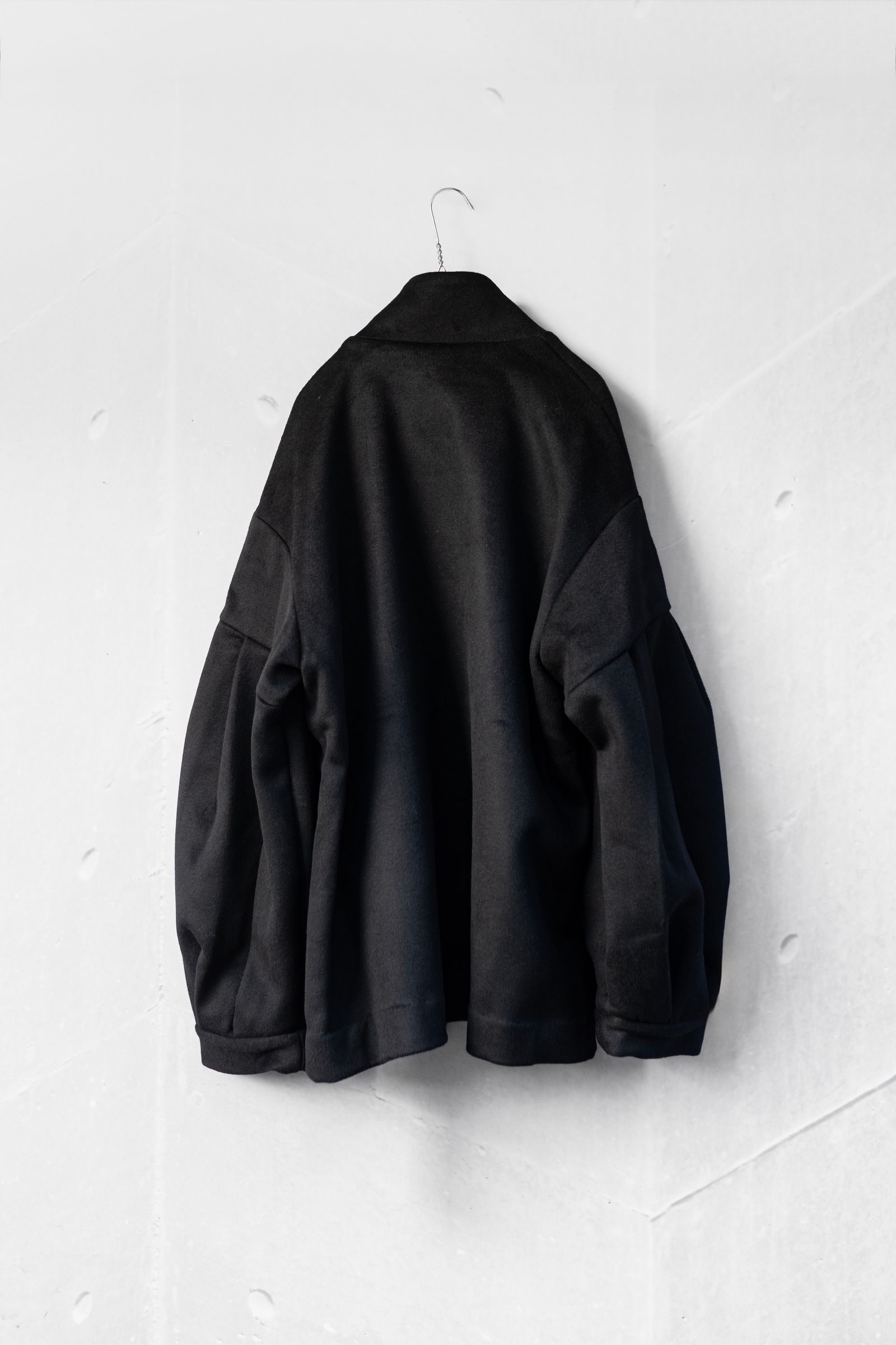 Bias Cut Short Duffle Coat / Black