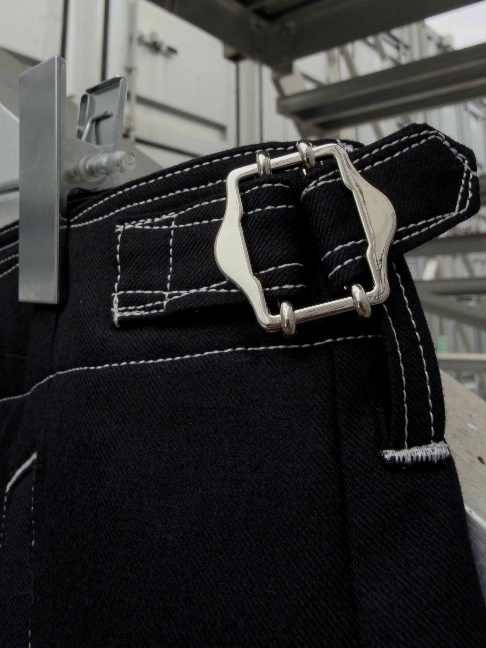 “Washable Super120’s” WIDE CEREMONY “MC” TROUSERS / Black