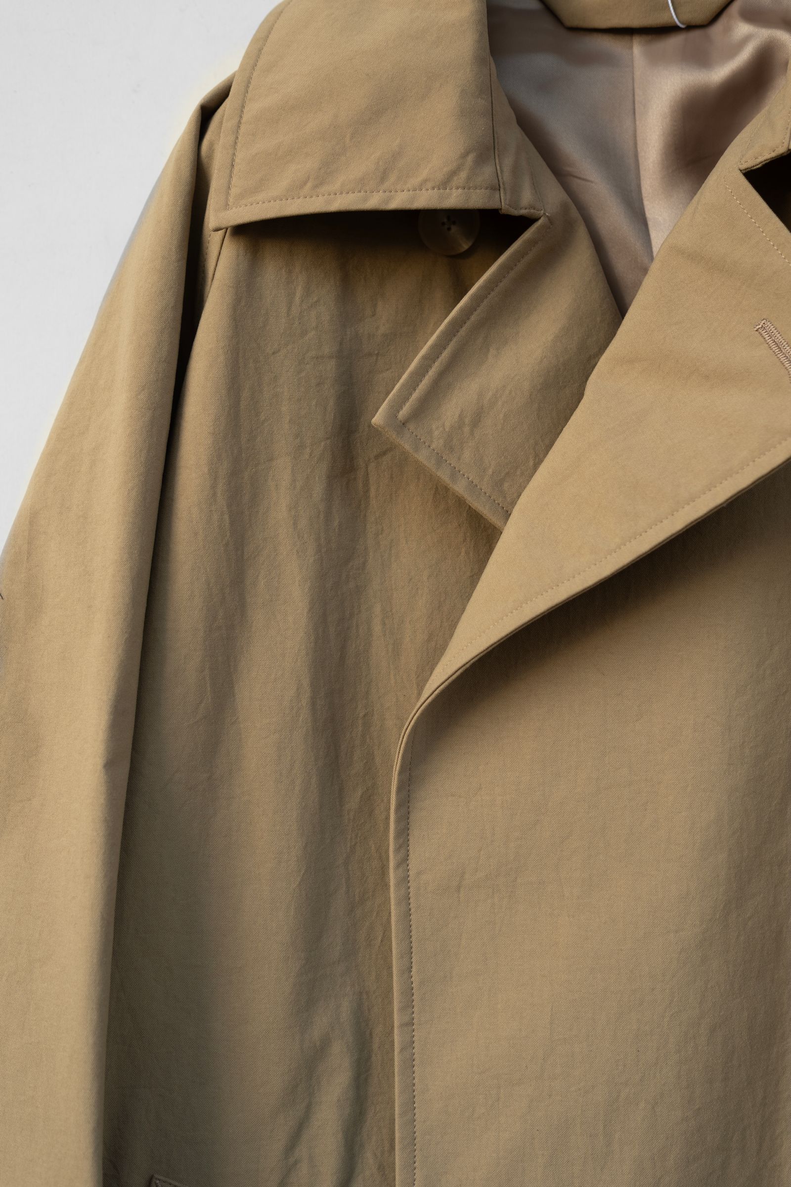 Blanc YM - Short Trench Coat / Dull beige | Retikle Online Store