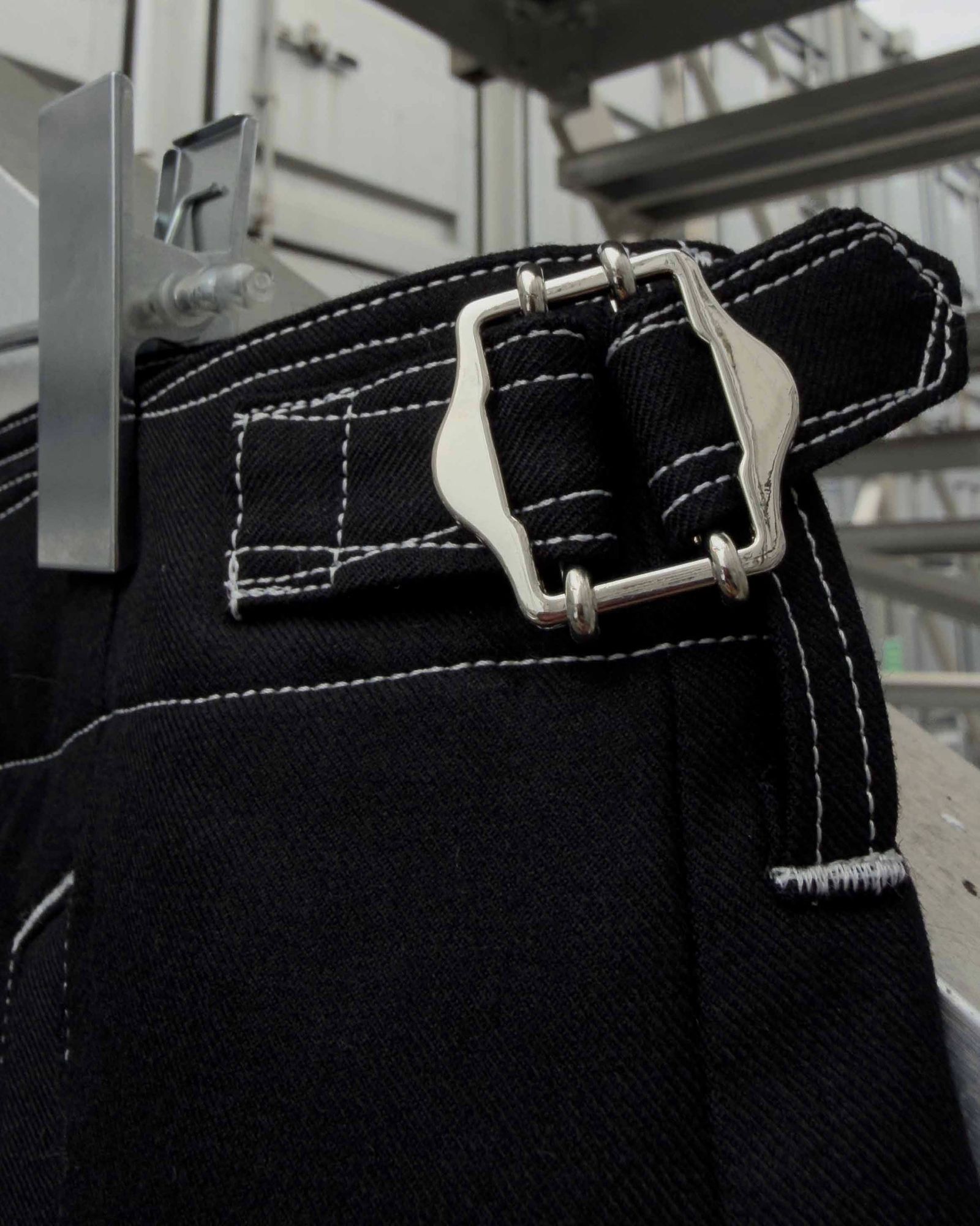 “Washable Super120’s” WIDE CEREMONY “MC” TROUSERS / Black