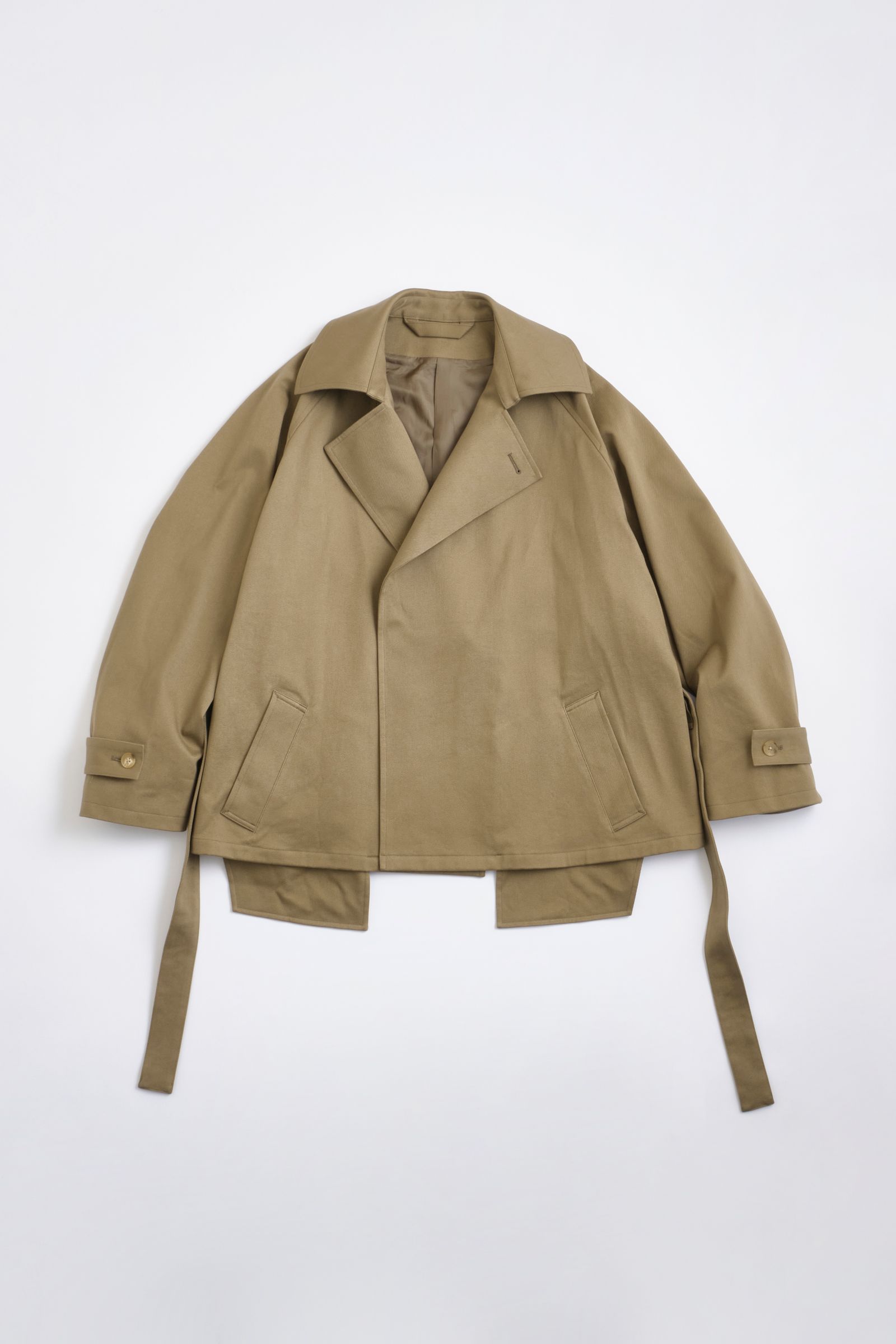 Blanc YM - Short trench coat / Beige | Retikle Online Store