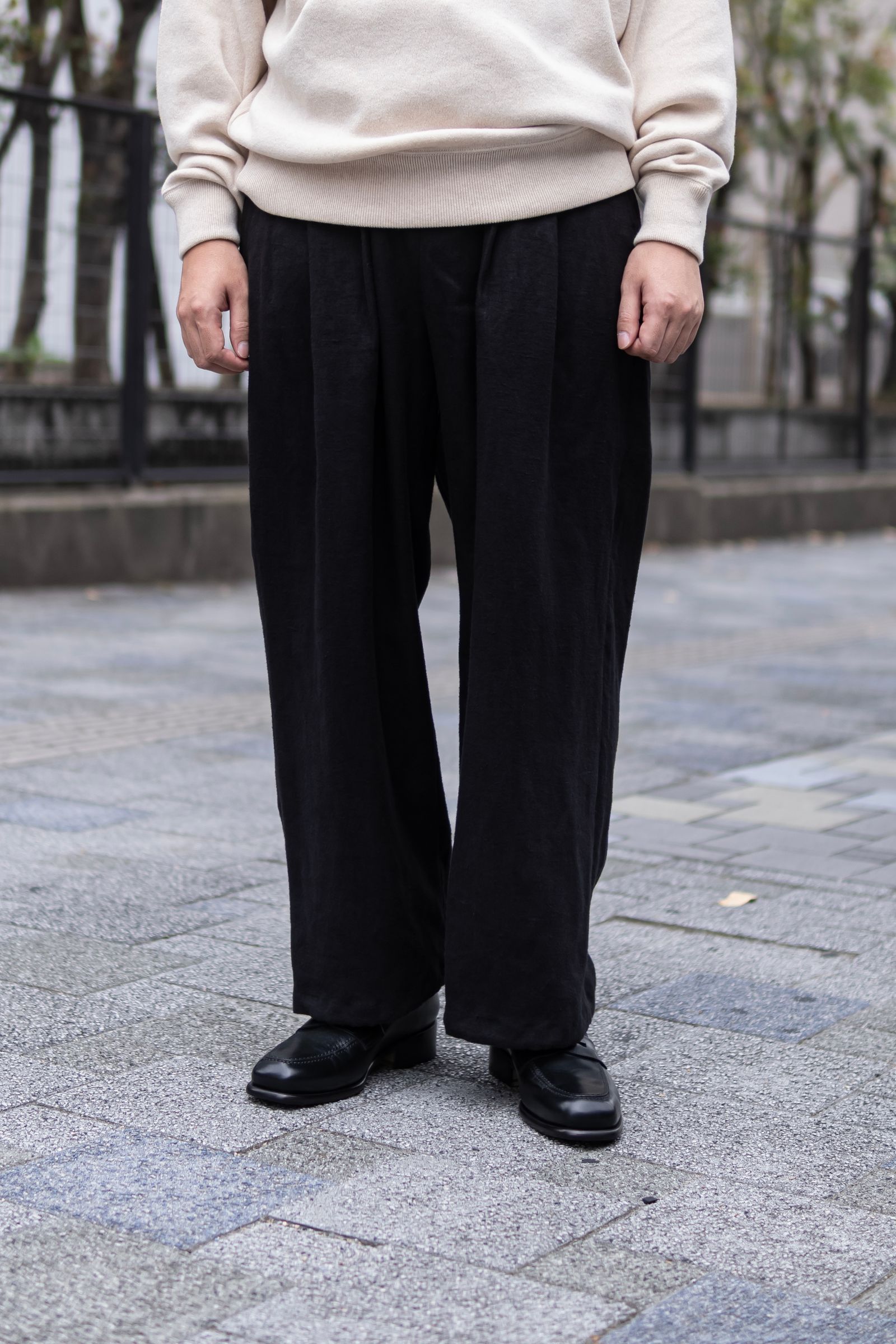 HEMP BROWSING PANTS / BLACK