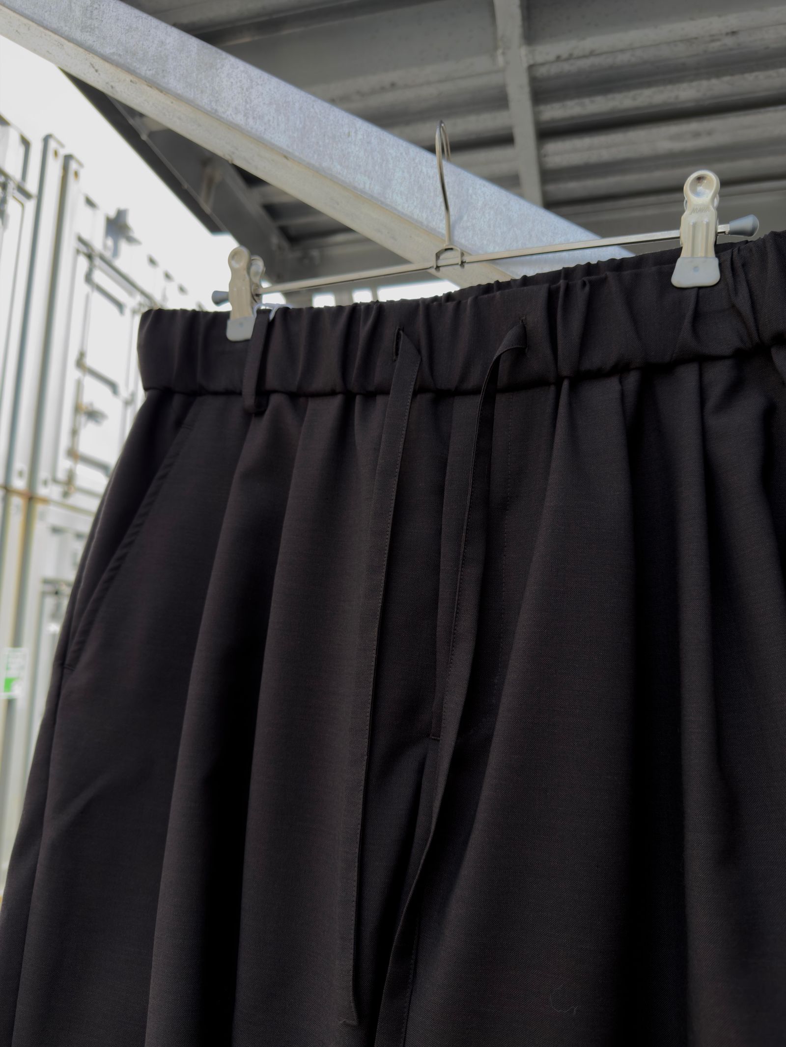 Wool Mohair Browsing Pants / Dark Brown