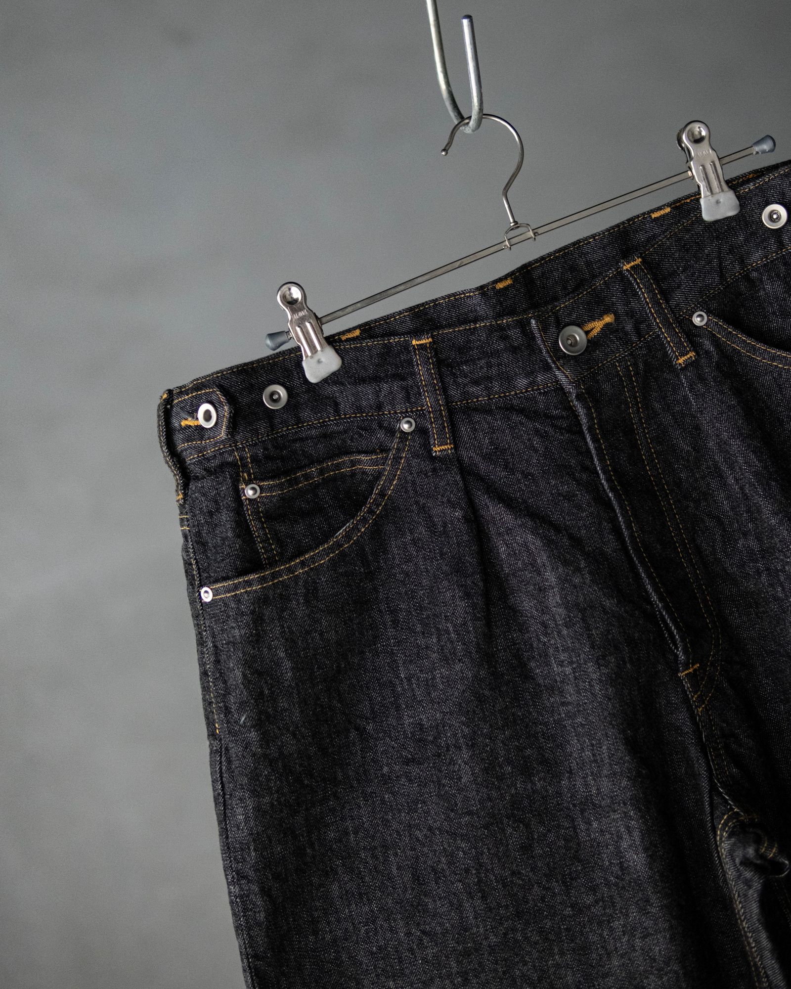 5P STRAIGHT DENIM PANTS / One Wash Black