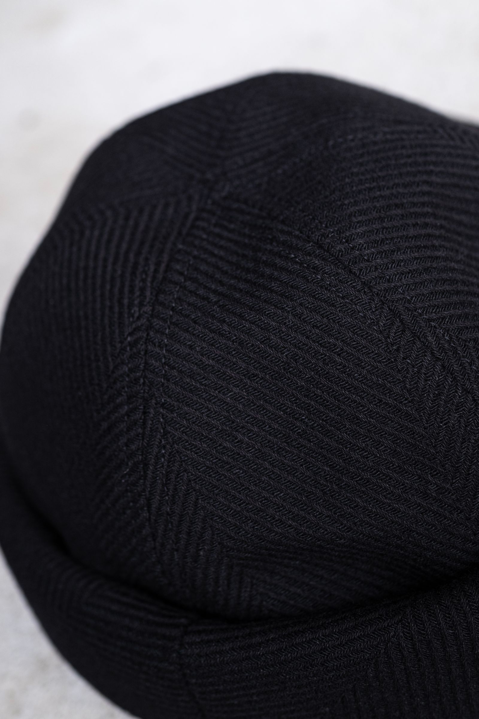 Dobby Stripe Roll Cap / Black