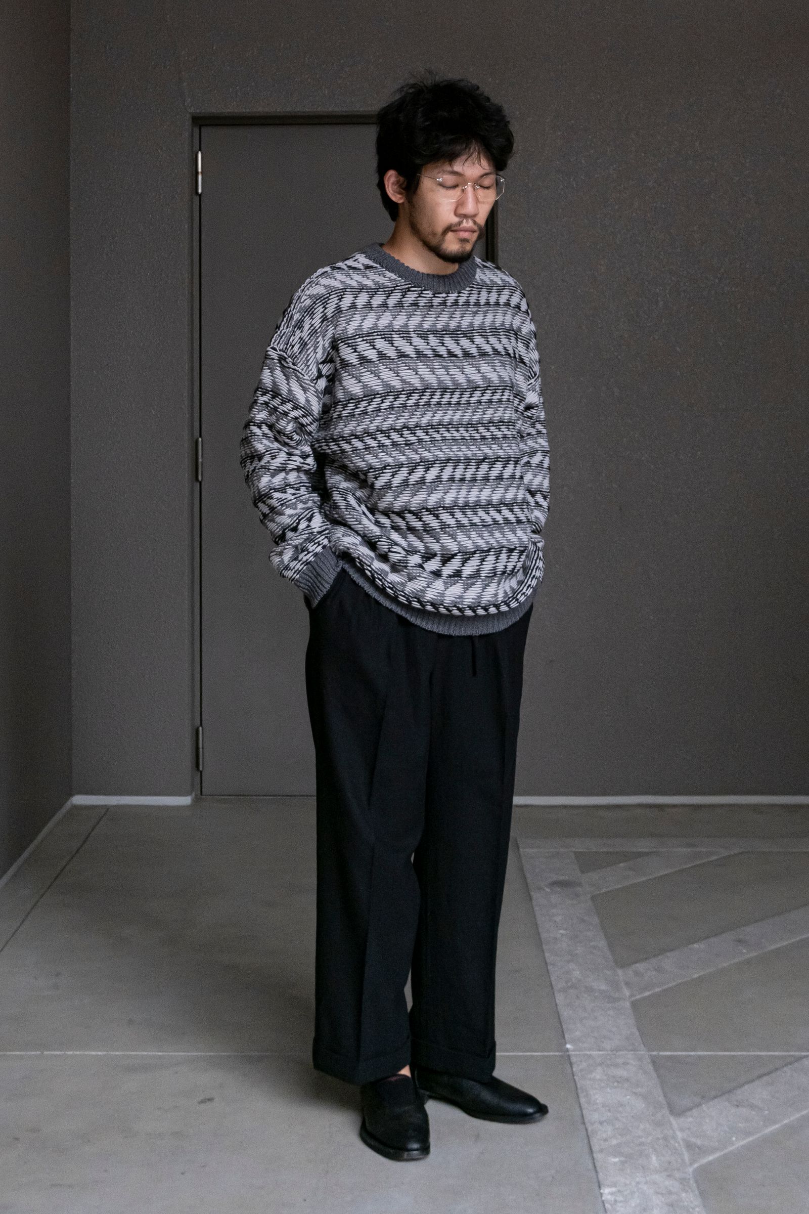 Blanc YM - Inside out Knit Pullover / Black | Retikle Online Store