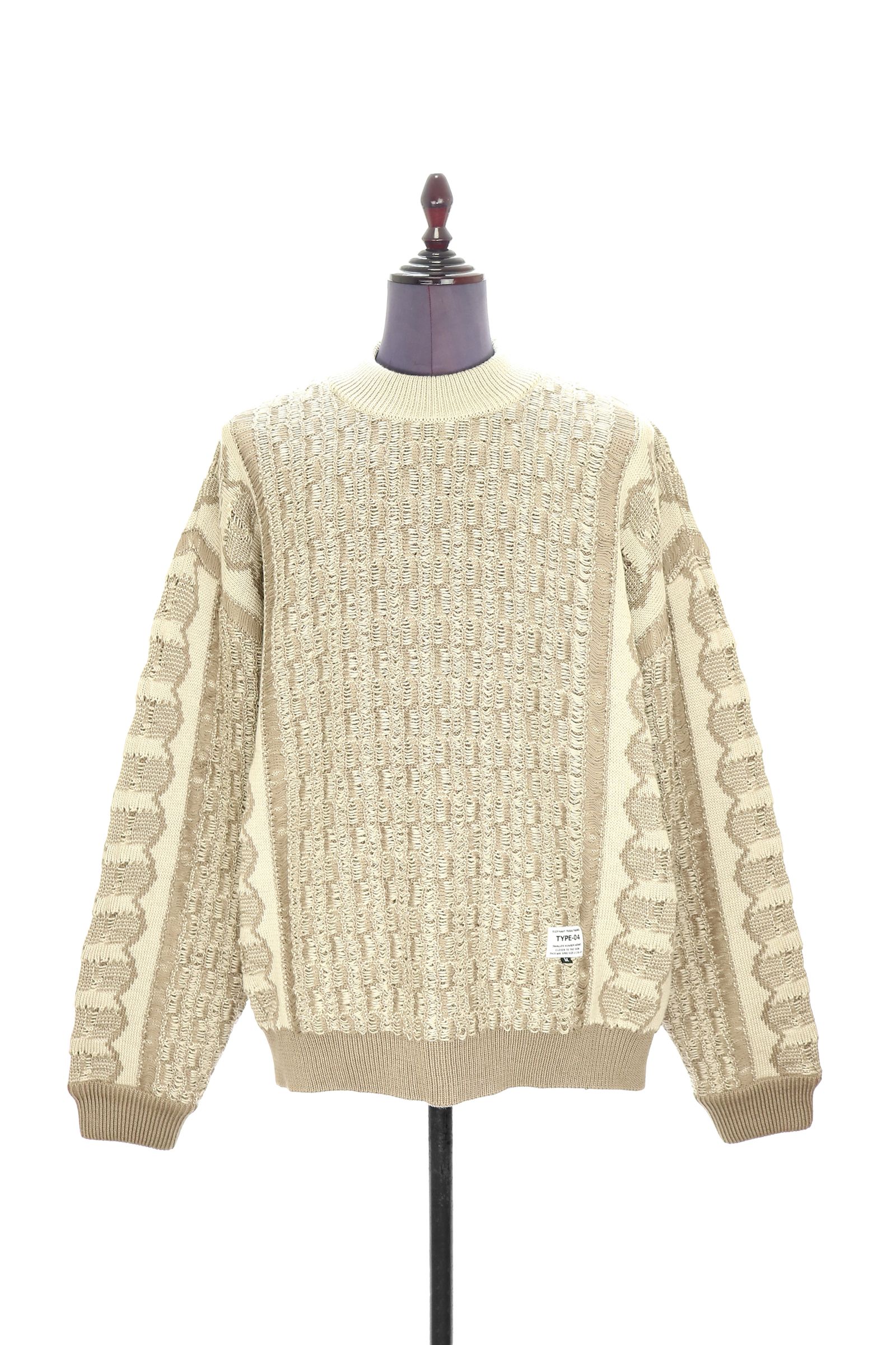 elephant TRIBAL fabrics - Hybrid Knit / BEIGE | Retikle Online Store