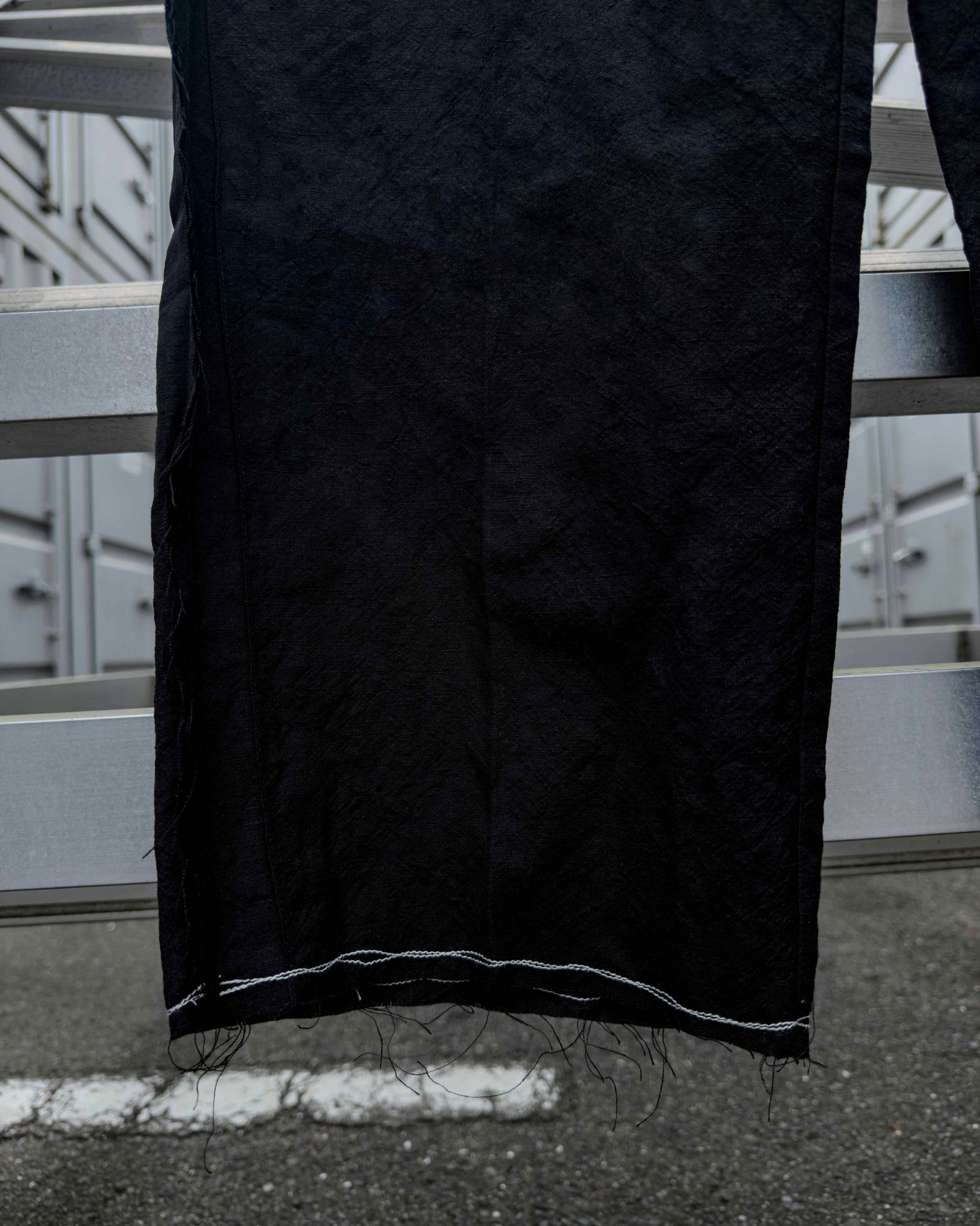 “SAMON” pleated ceremony pants / Black