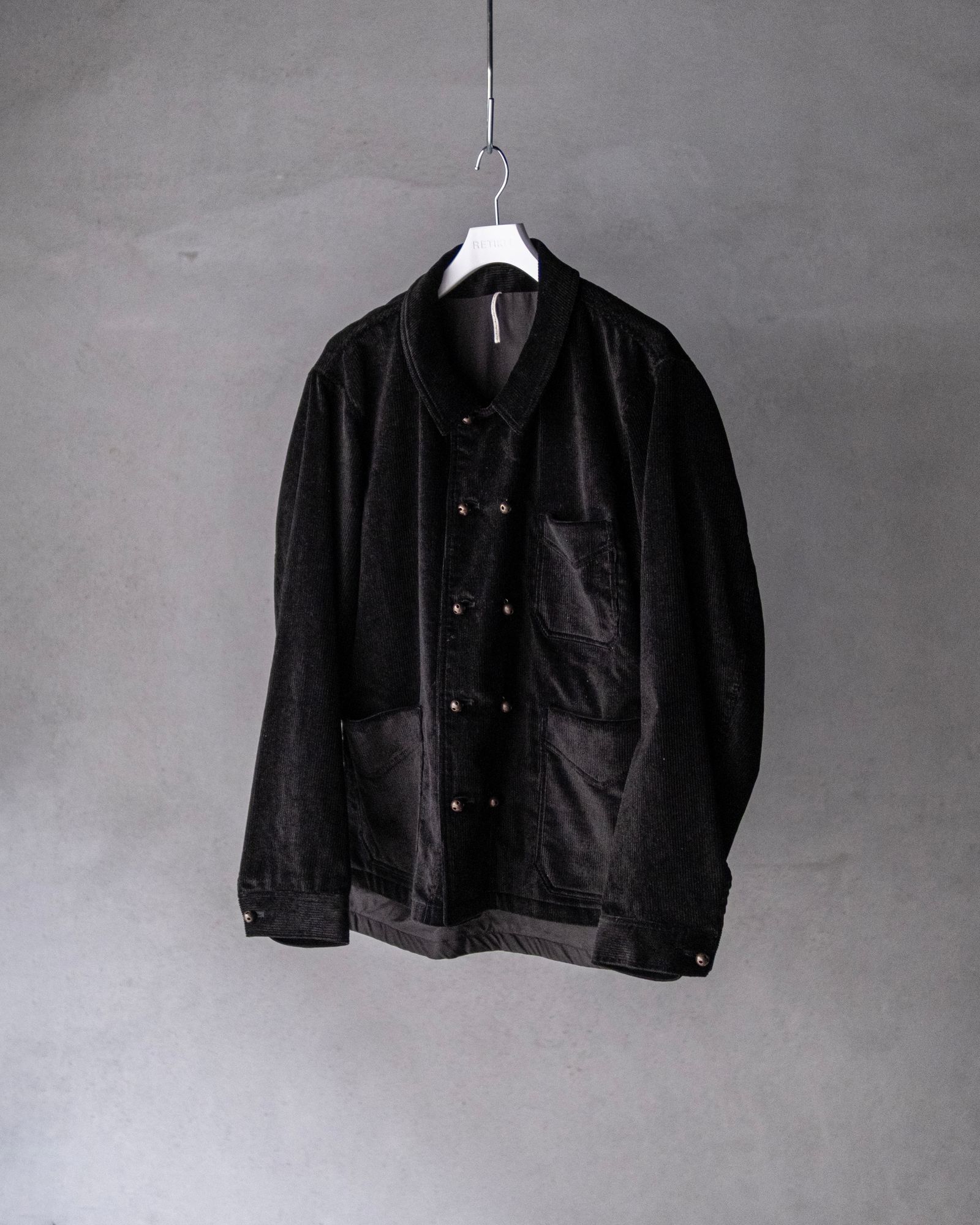 DOUBLE BREASTED COVERALL / BLACK