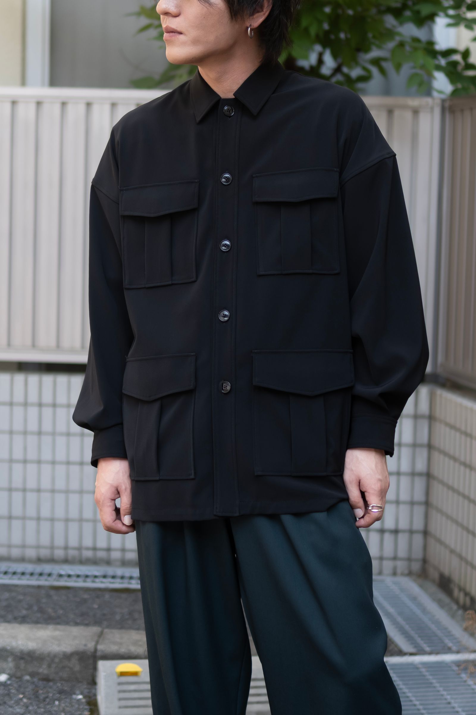OVERSIZED SAFARI JACKET / BLACK