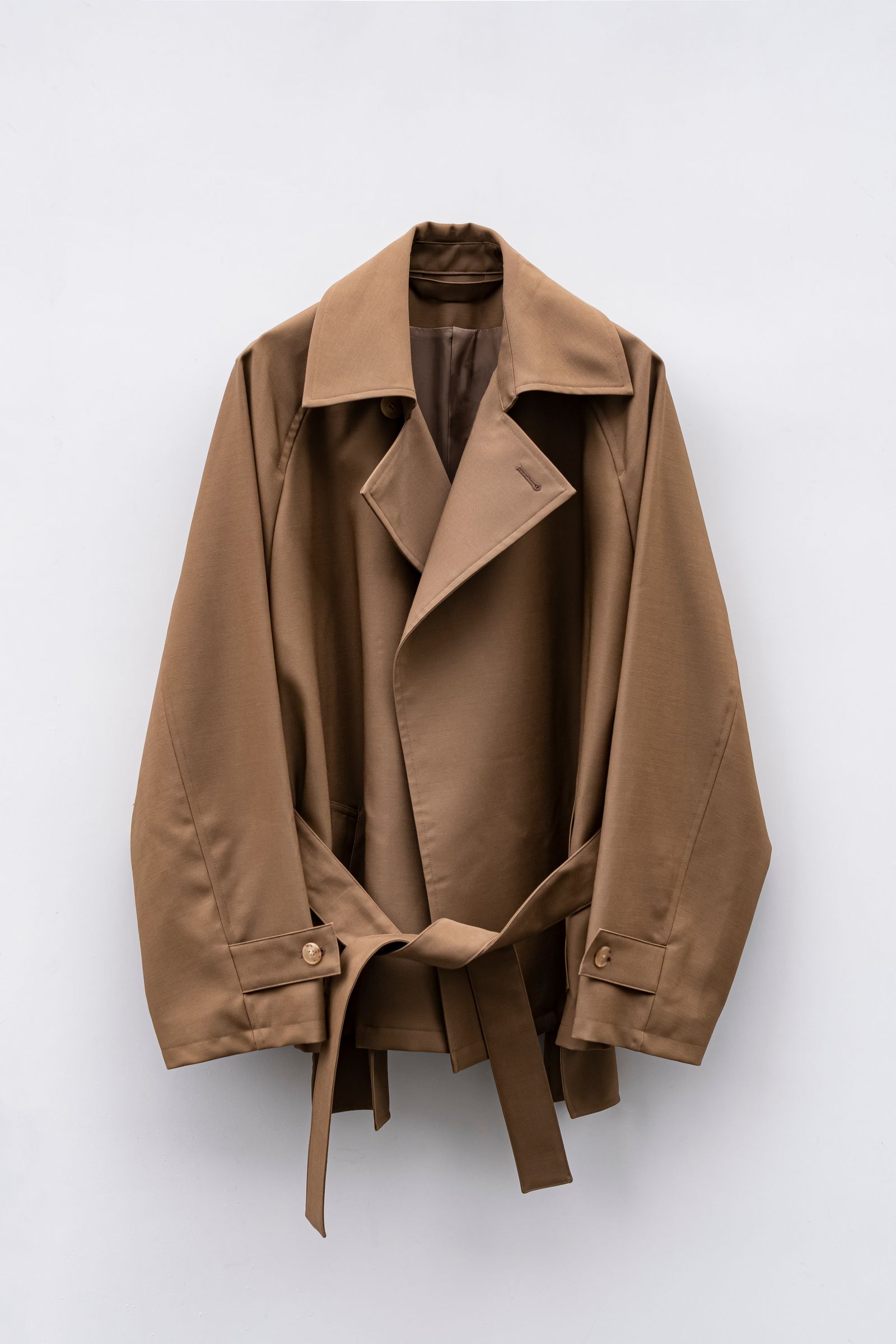 Blanc YM - Short trench coat / Brown | Retikle Online Store