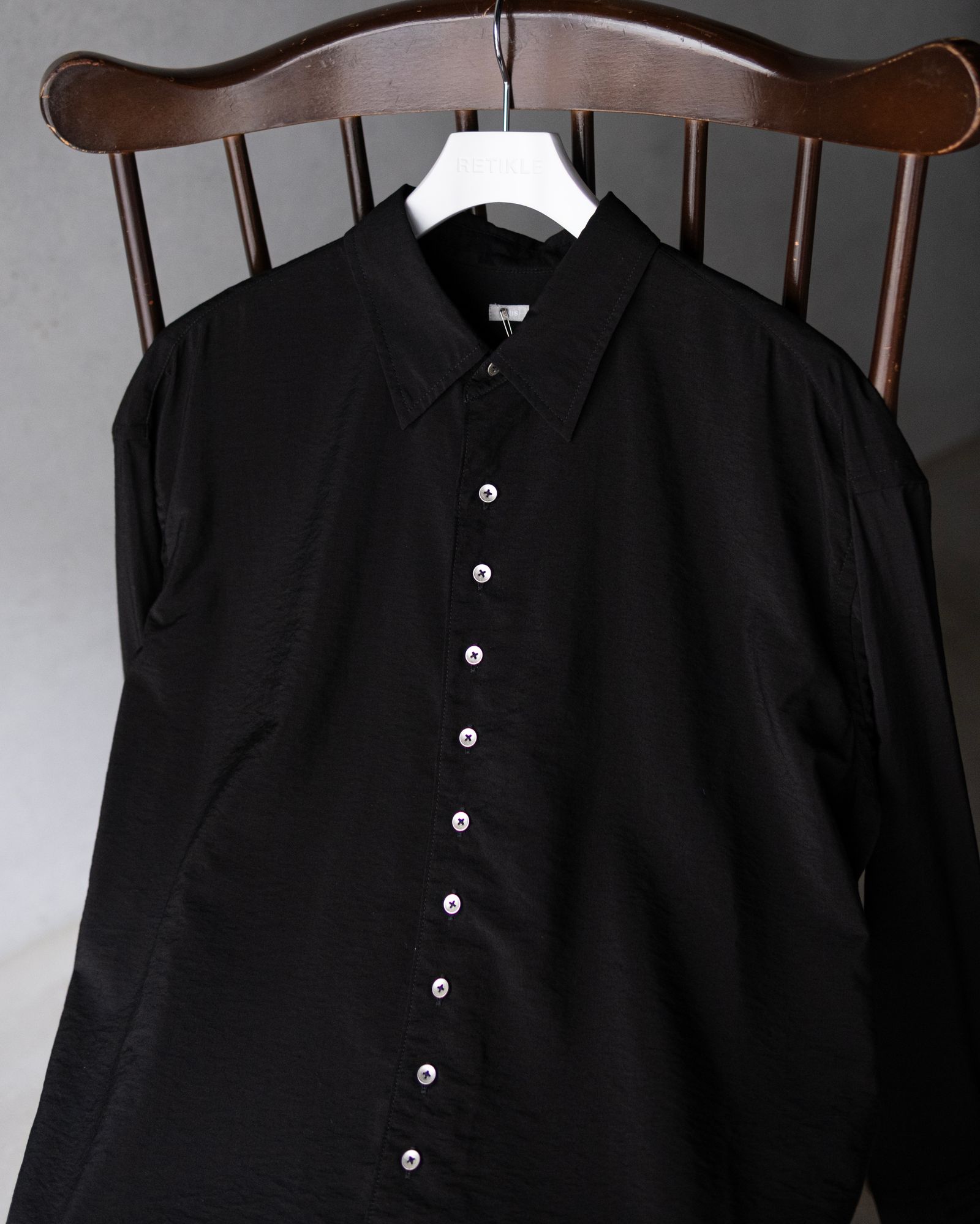 【exclusive】Regular Colar Shirts / Black