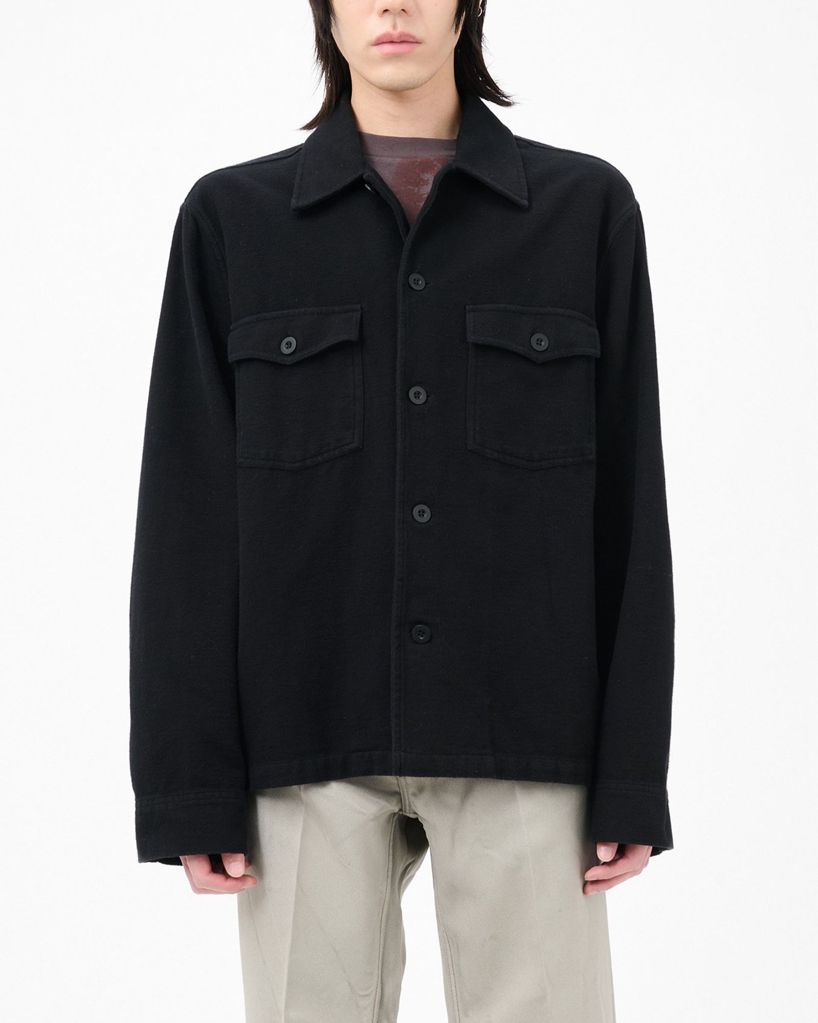 EVENING COACH JACKET  Black Brushed Cotton