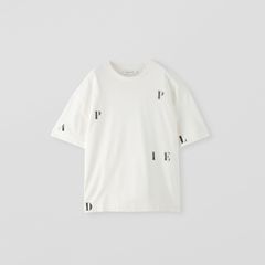 【LAST1 L】OVERSIZED T-SHIRT Light Ecru  [HAND STENCILLED LETTERS]