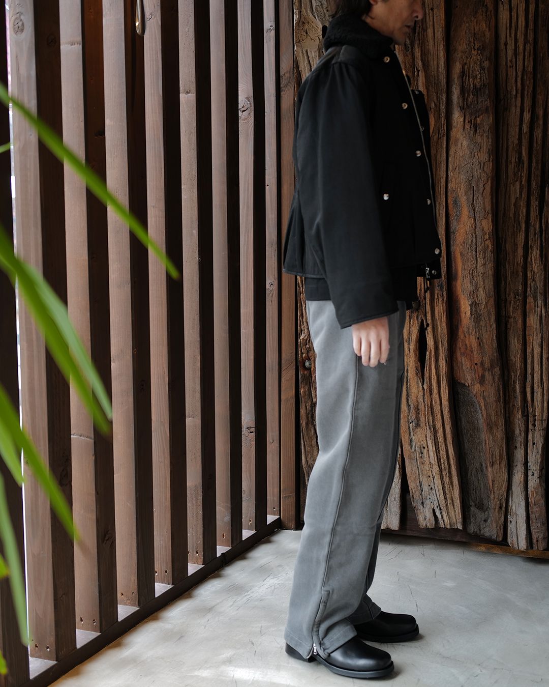 OUR LEGACY -TRACK PANTS Worn Black Hefty Fleece-