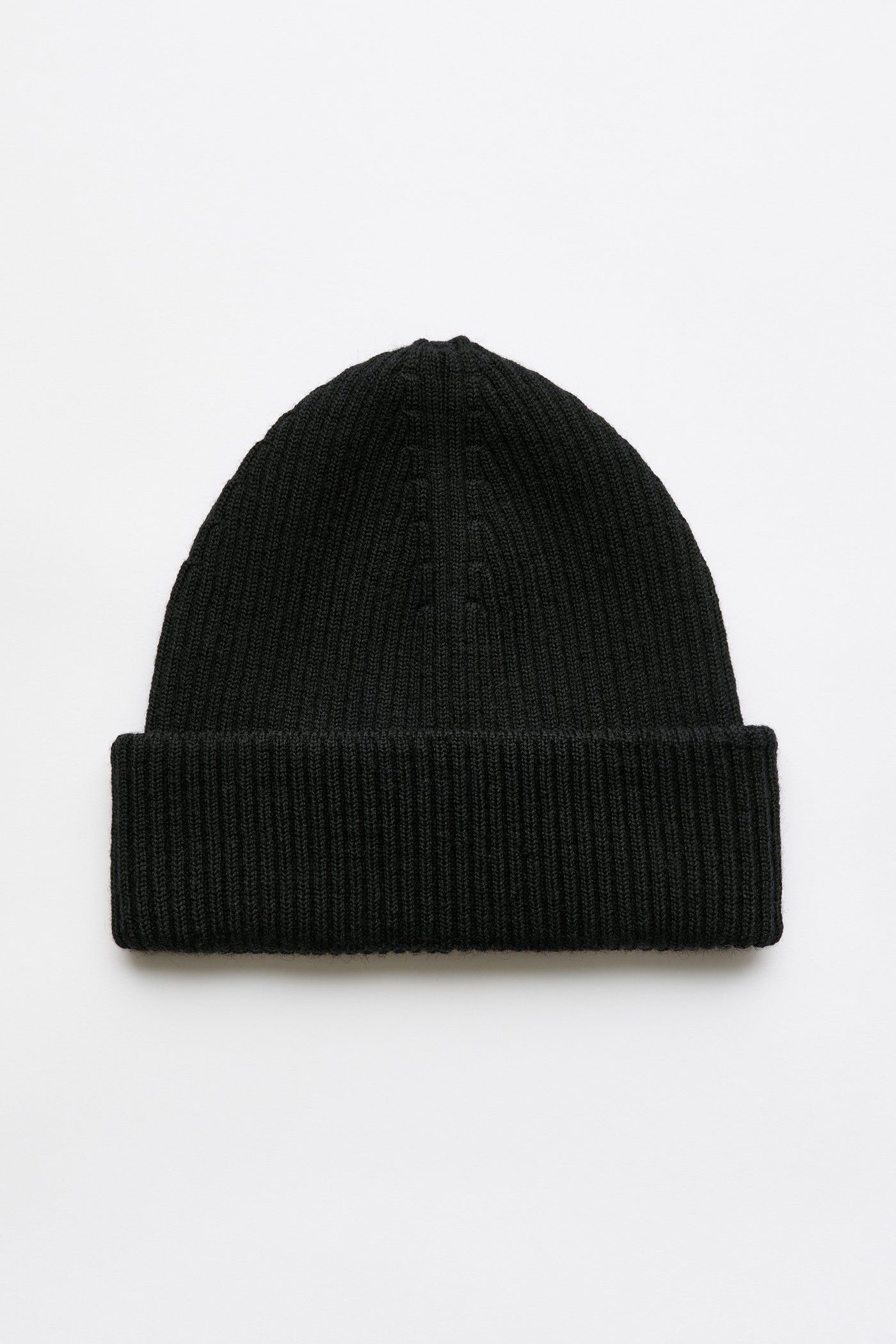 KNIT HAT   Black Rustic Merino