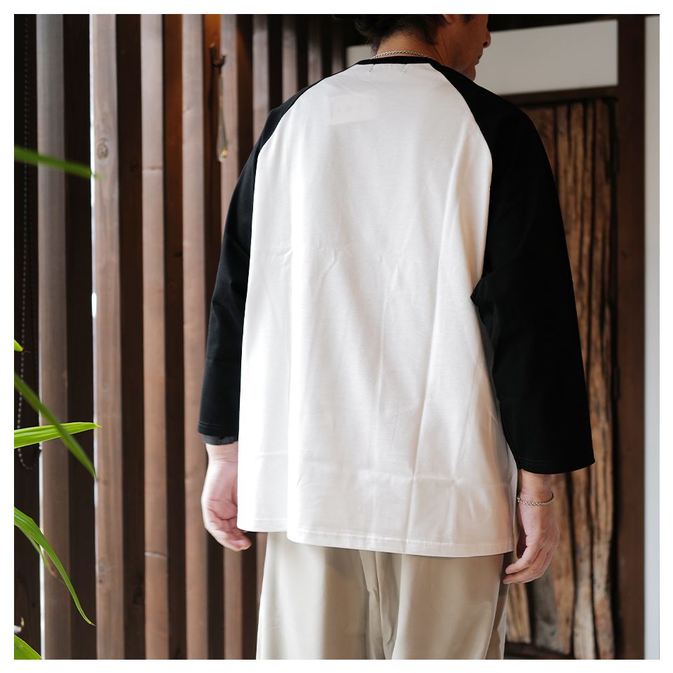 GX-A25-RT-02   RAGLAN SLEEVE T-SHIRT   WHITE