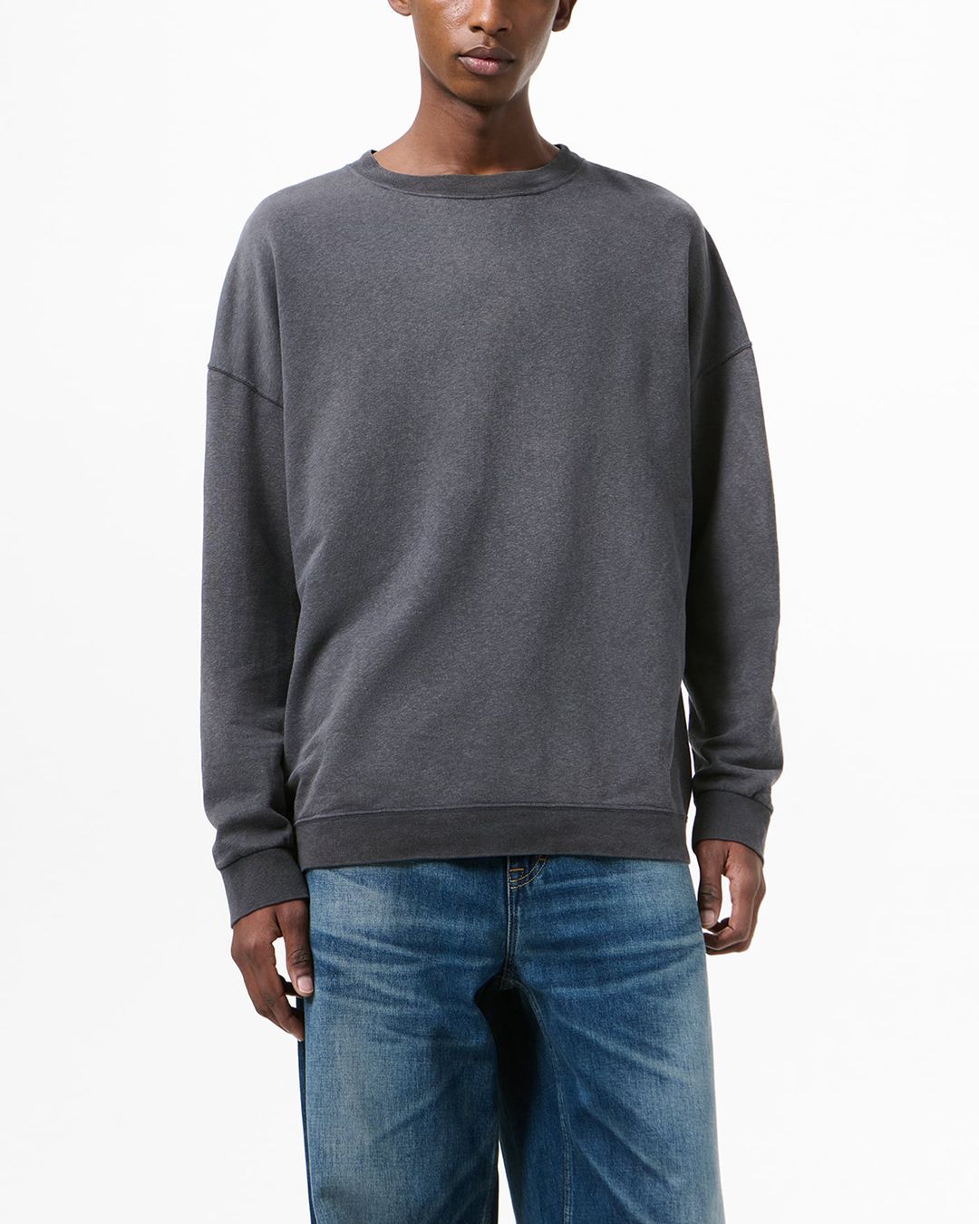 SLACK SWEATSHIRT  Washed Black Rogue Loopback