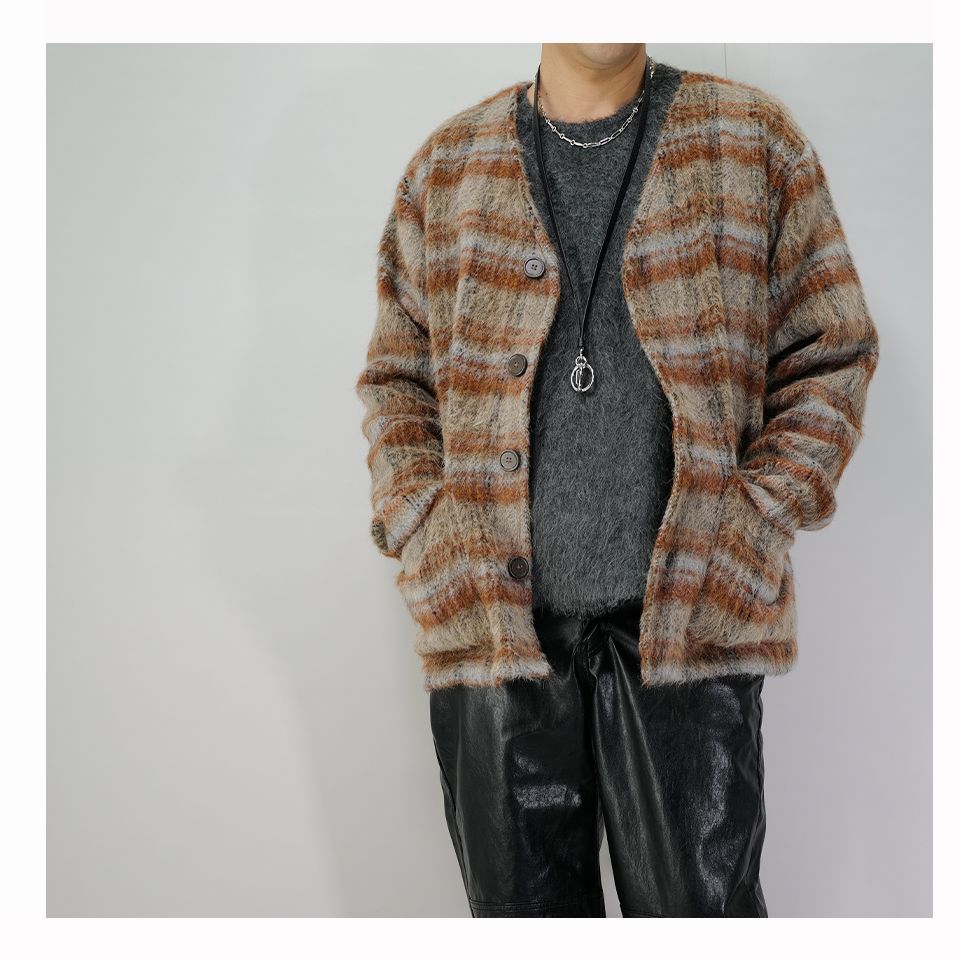 OUR LEGACY 44サイズ CHECK MOHAIR CARDIGAN トップス カーディガン