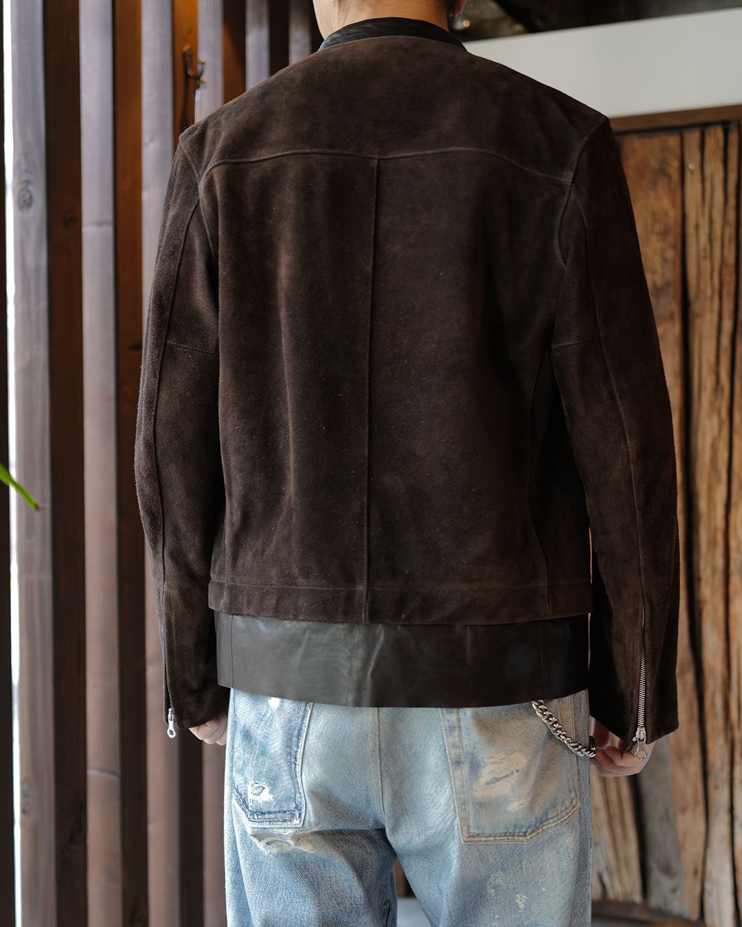 DRIFT JACKET  Wenge Brown Wet Suede