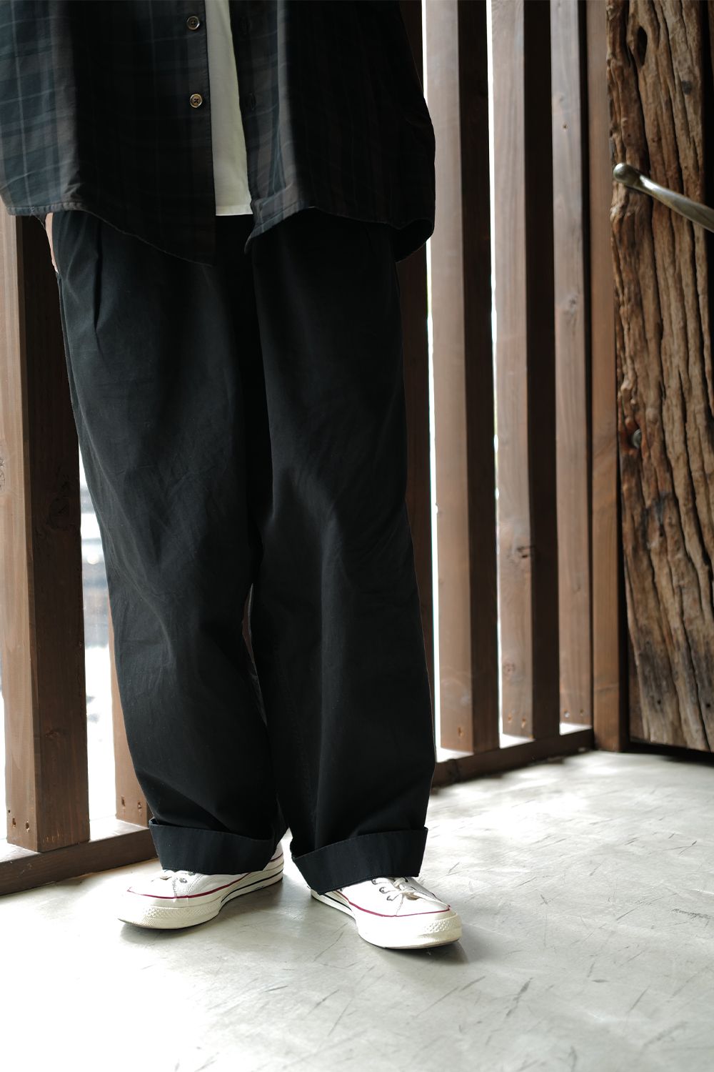 OUR LEGACY 【BORROWED SHIRT Black Sheer Shadow Check】
