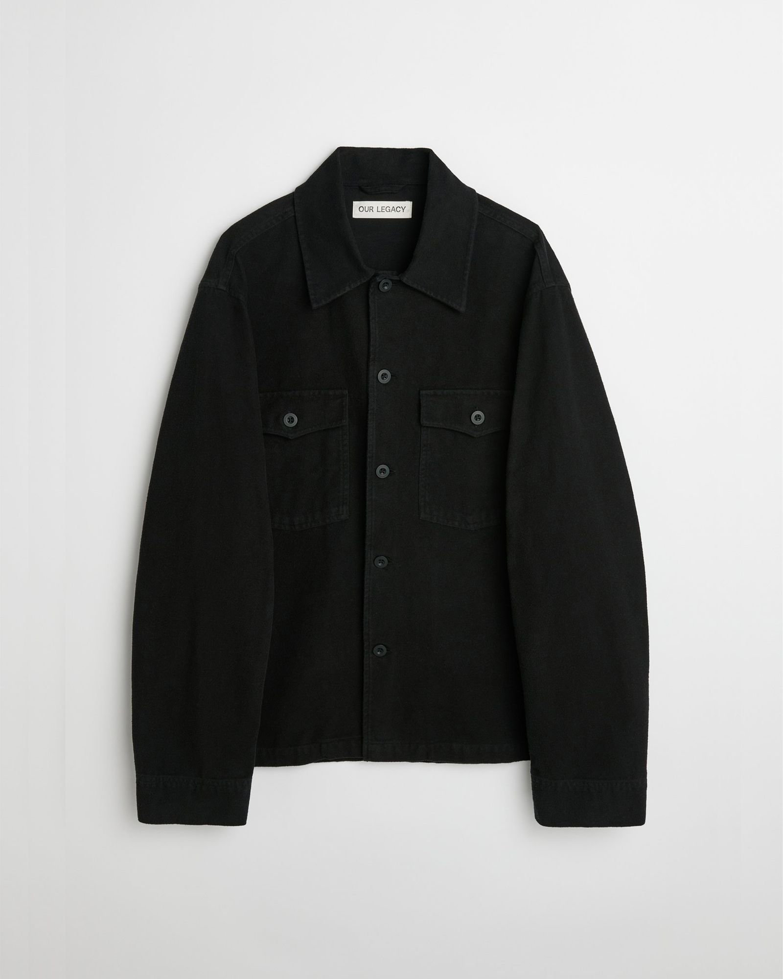 EVENING COACH JACKET  Black Brushed Cotton