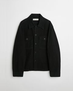 EVENING COACH JACKET  Black Brushed Cotton